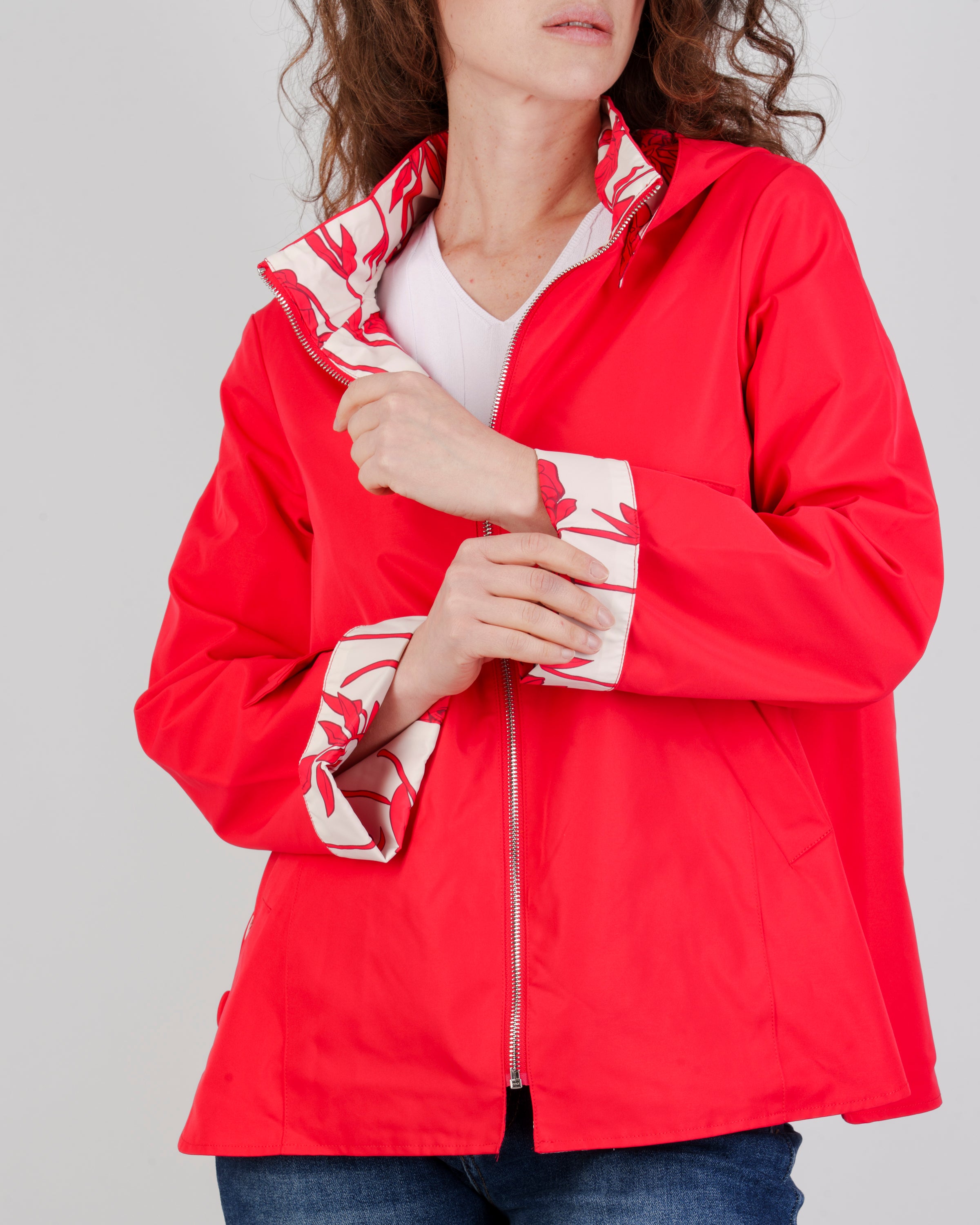 Giubbino reversibile zip e cappuccio FABIOLA