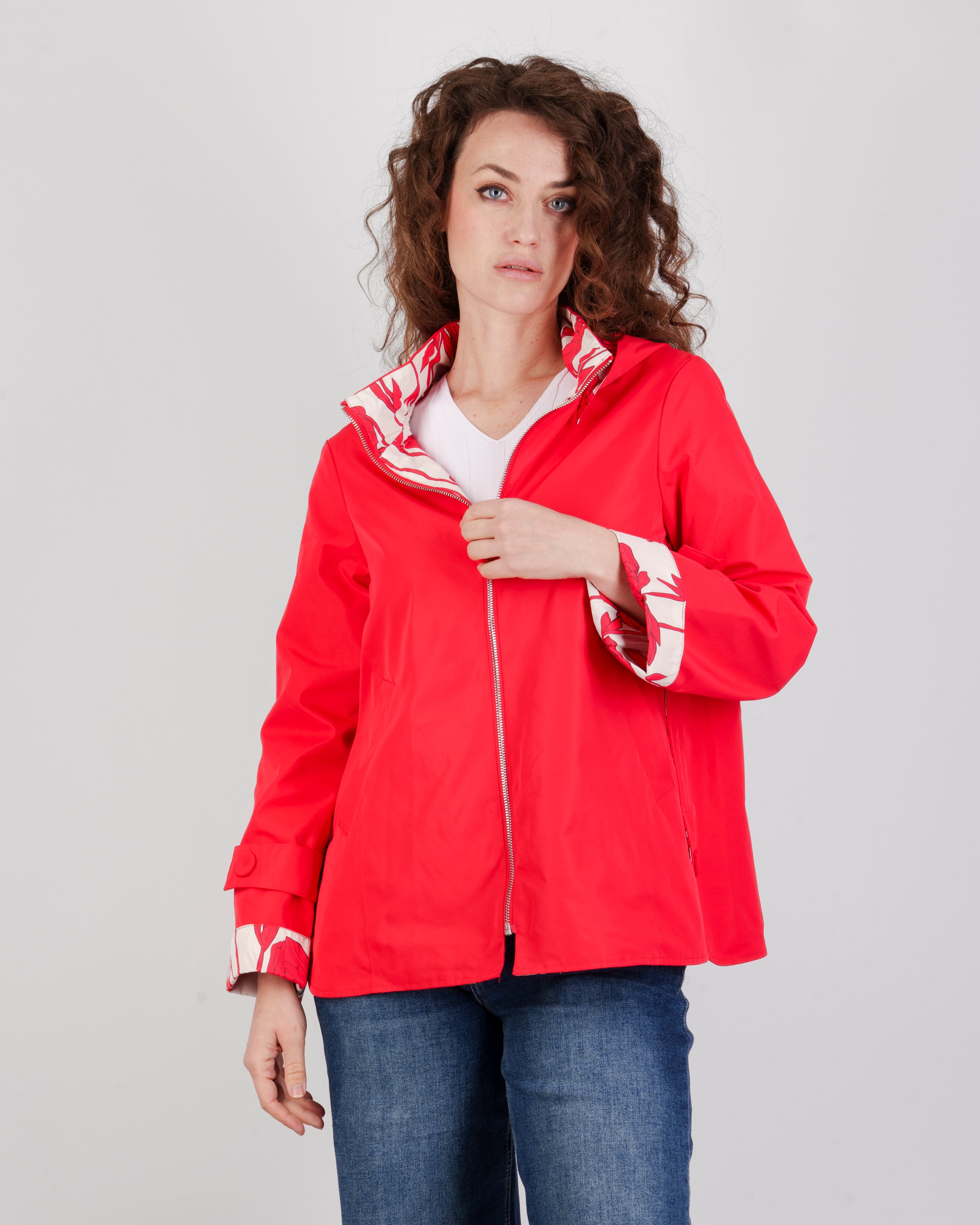 Giubbino reversibile zip e cappuccio FABIOLA