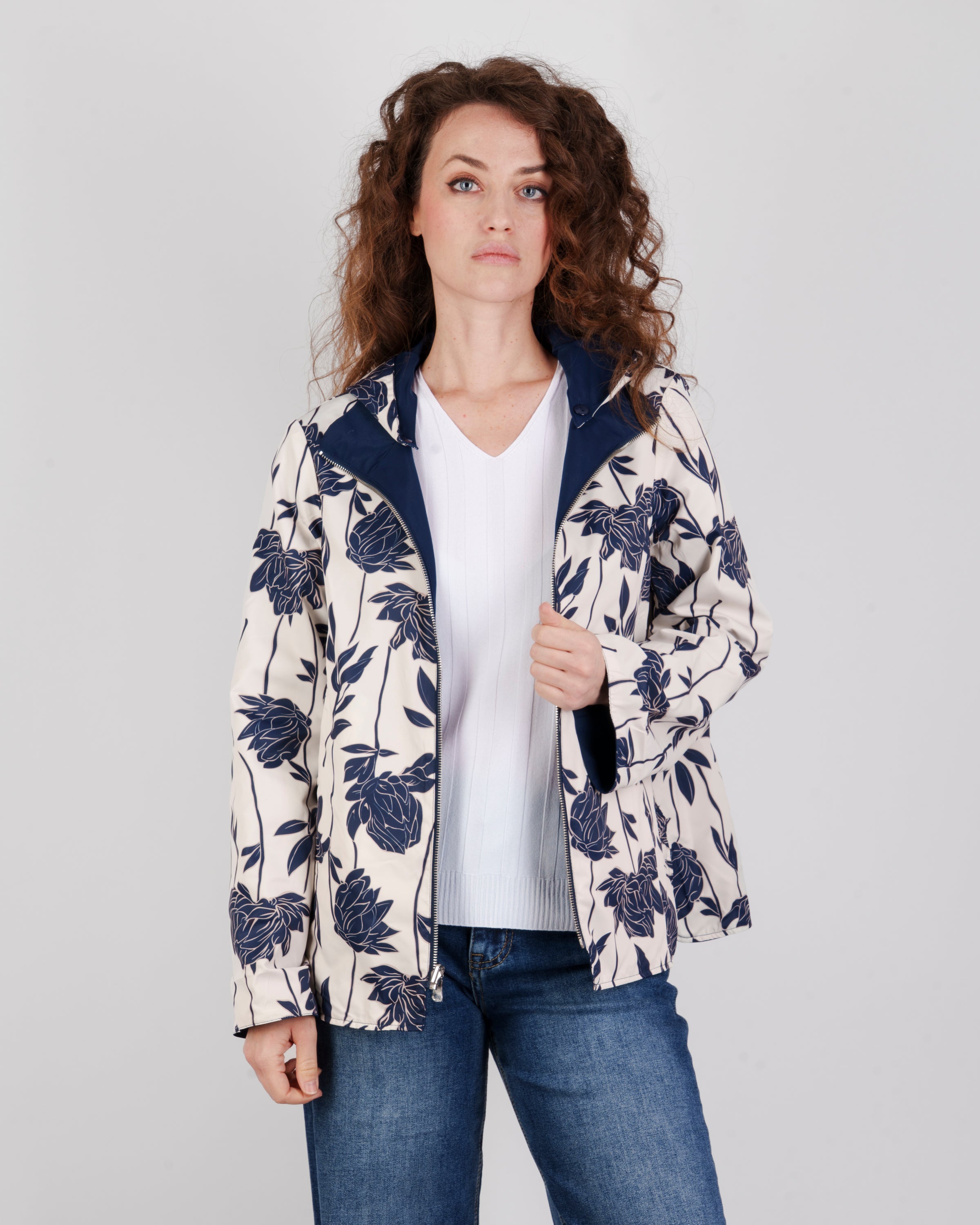 Giubbino reversibile zip e cappuccio FABIOLA