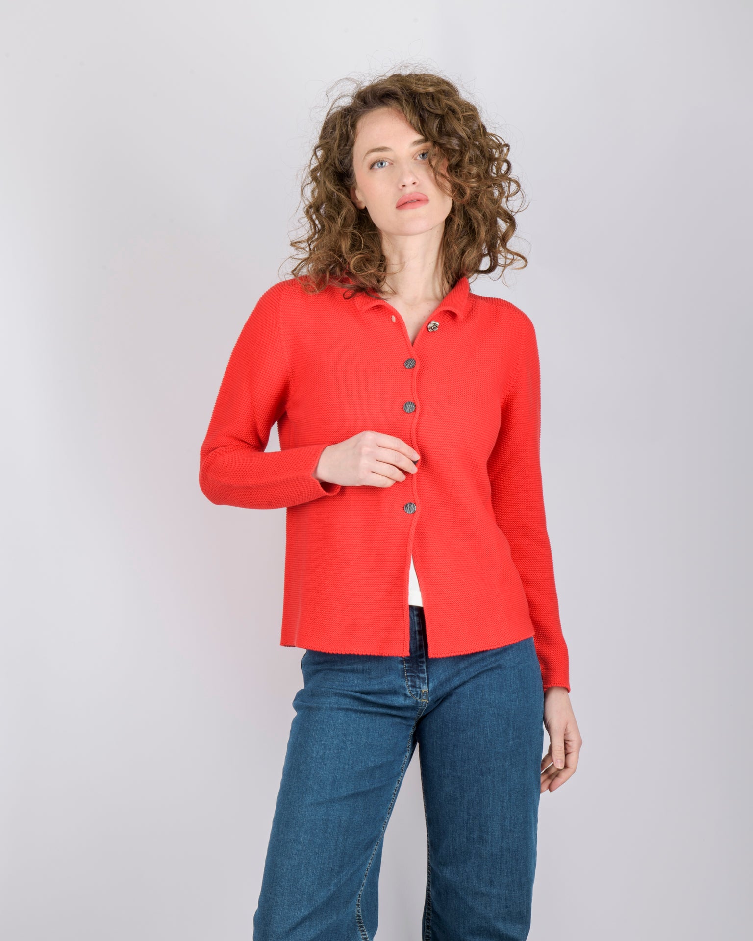 Giacca aperta cotone links ROSELLINA COT