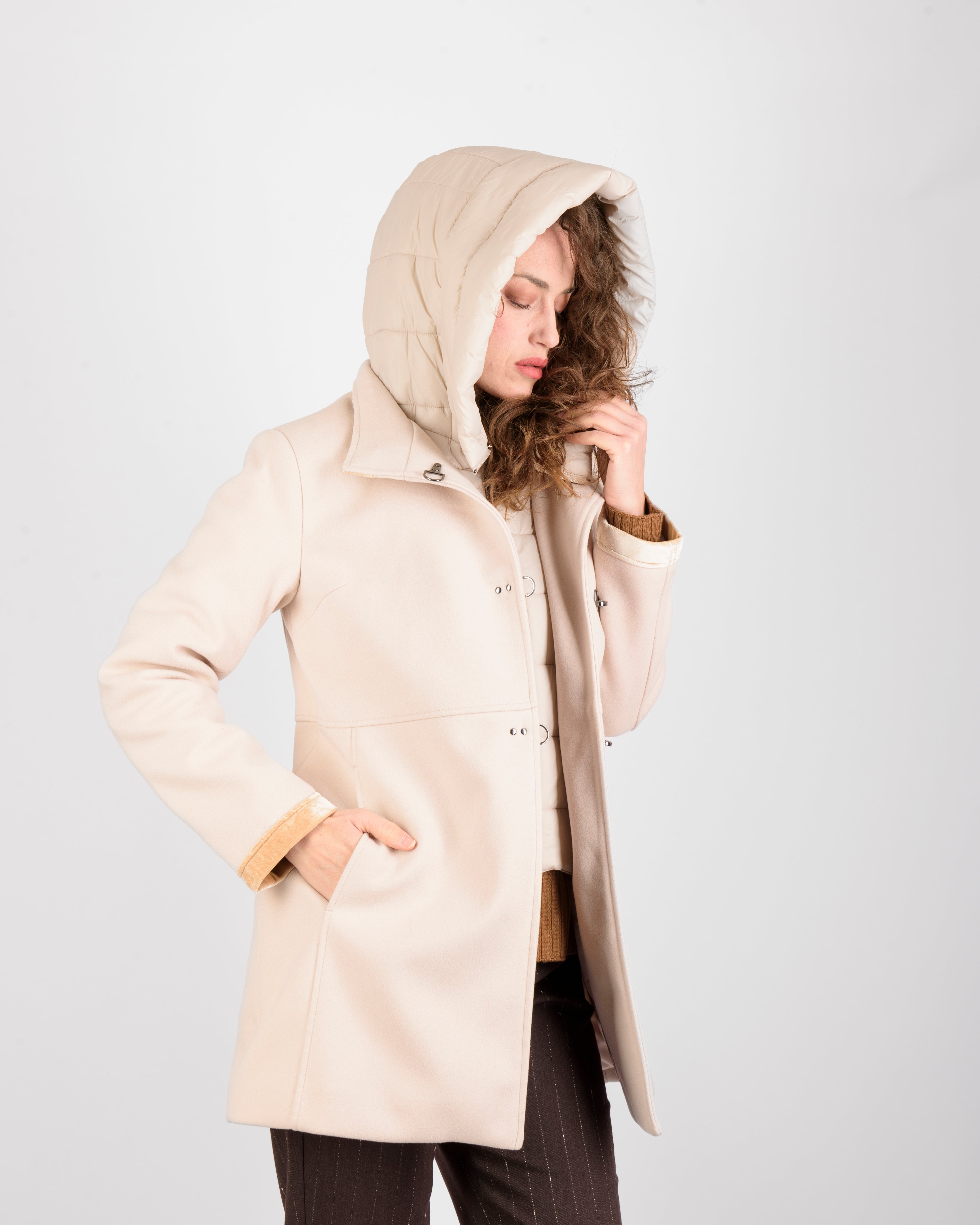 Cappotto con ganci e imbottitura staccabile FANNY