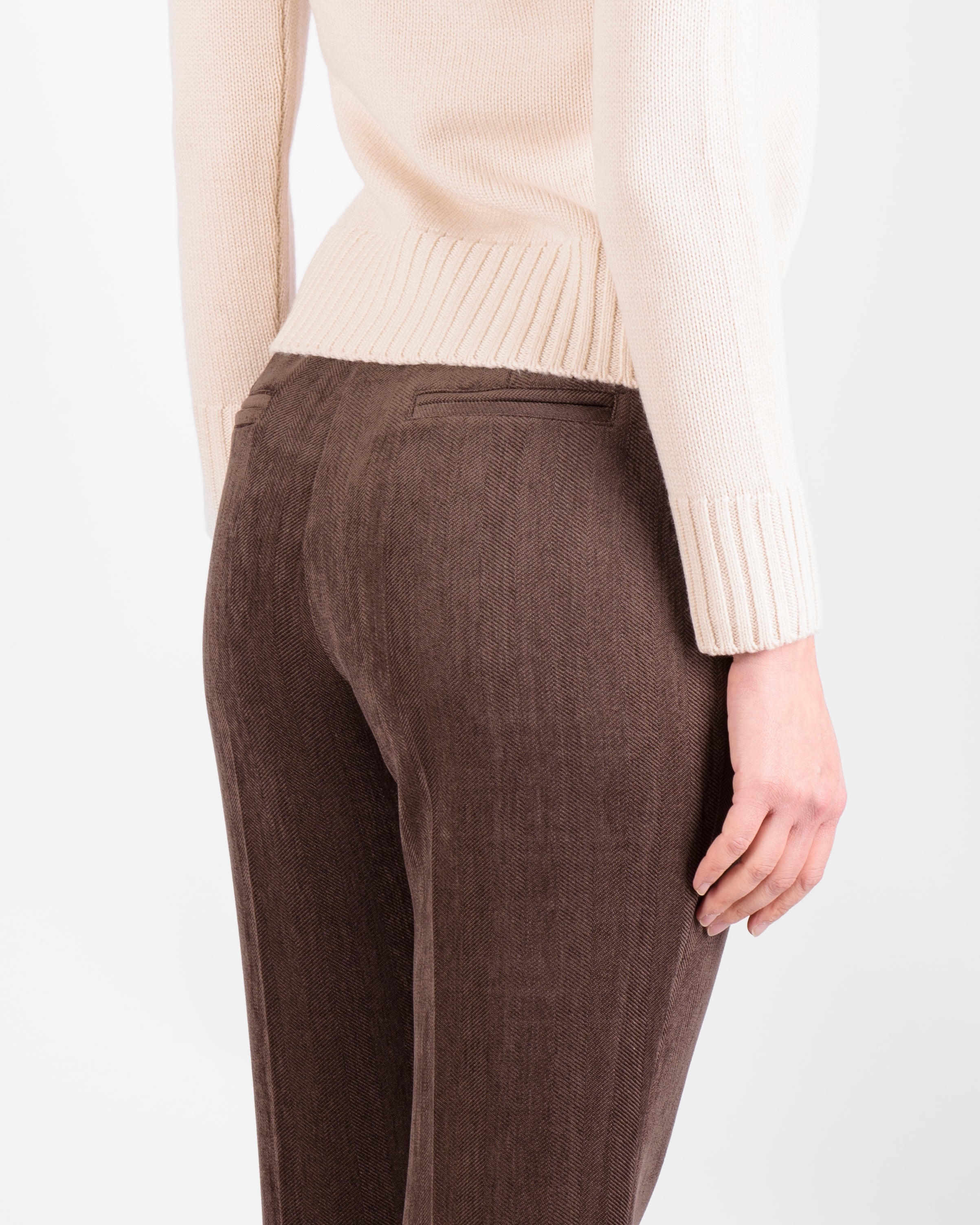 Pantalone trama spigata tasca a filo H121/33