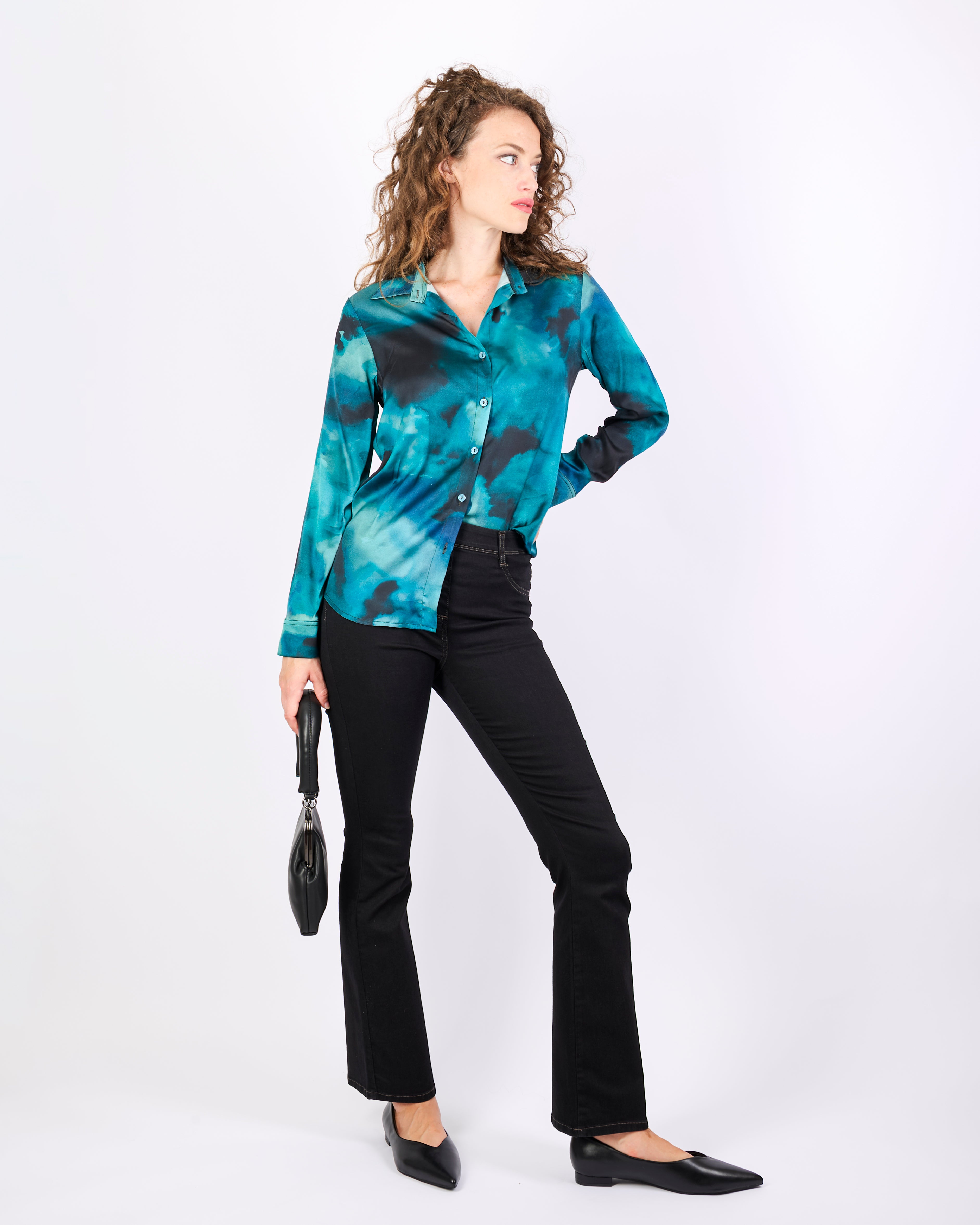 Camicia in viscosa fantasia LOS ANGELES