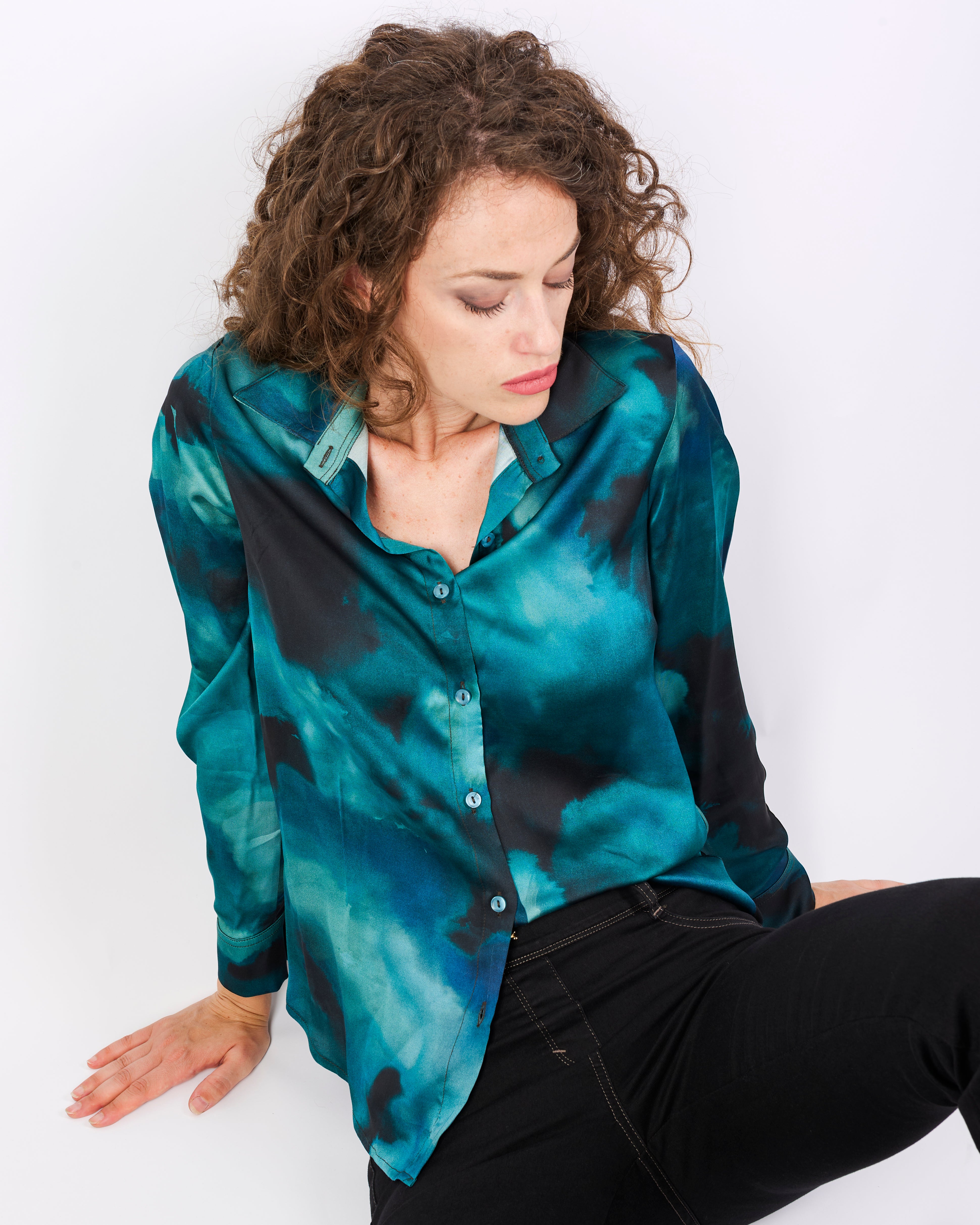 Camicia in viscosa fantasia LOS ANGELES