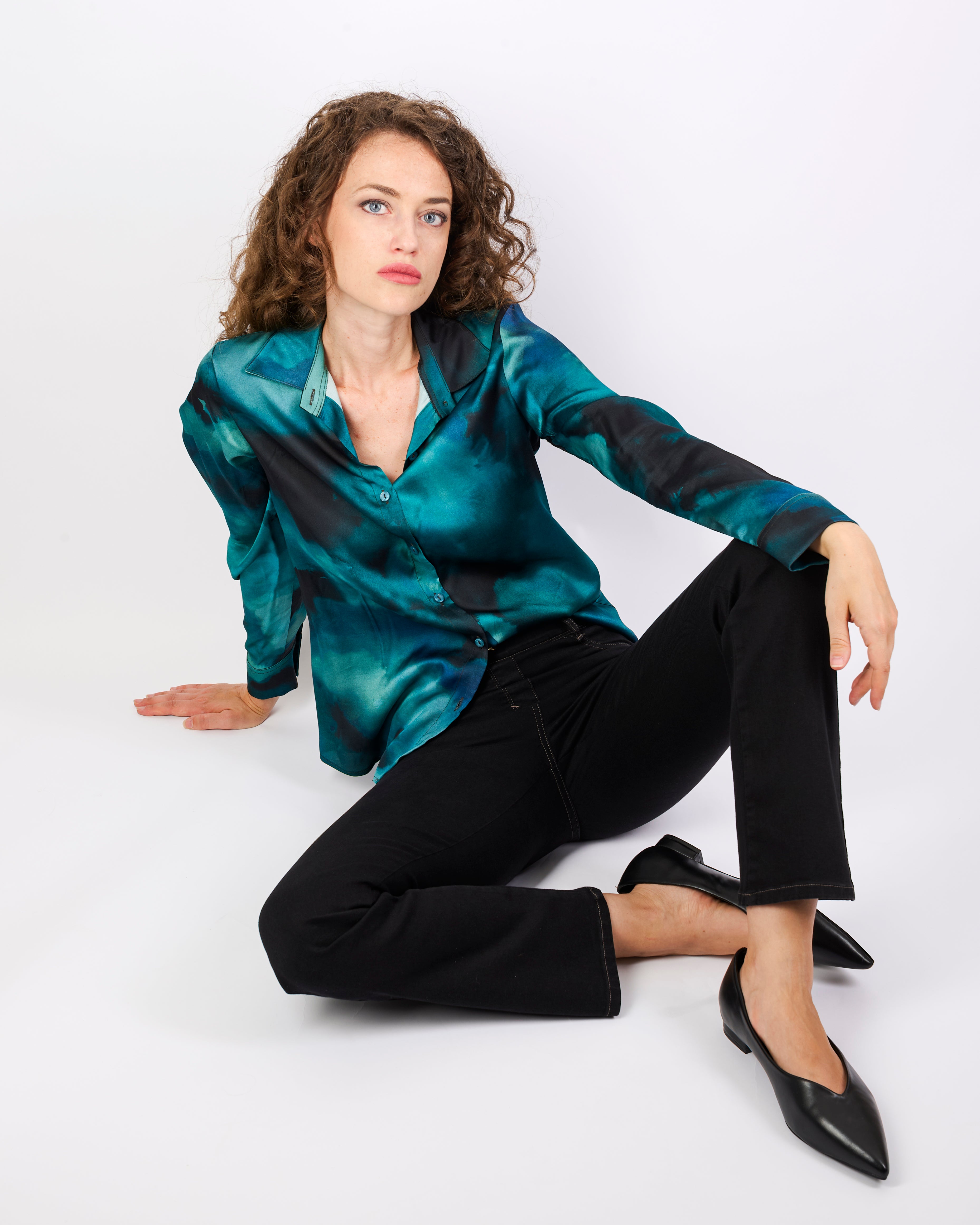 Camicia in viscosa fantasia LOS ANGELES