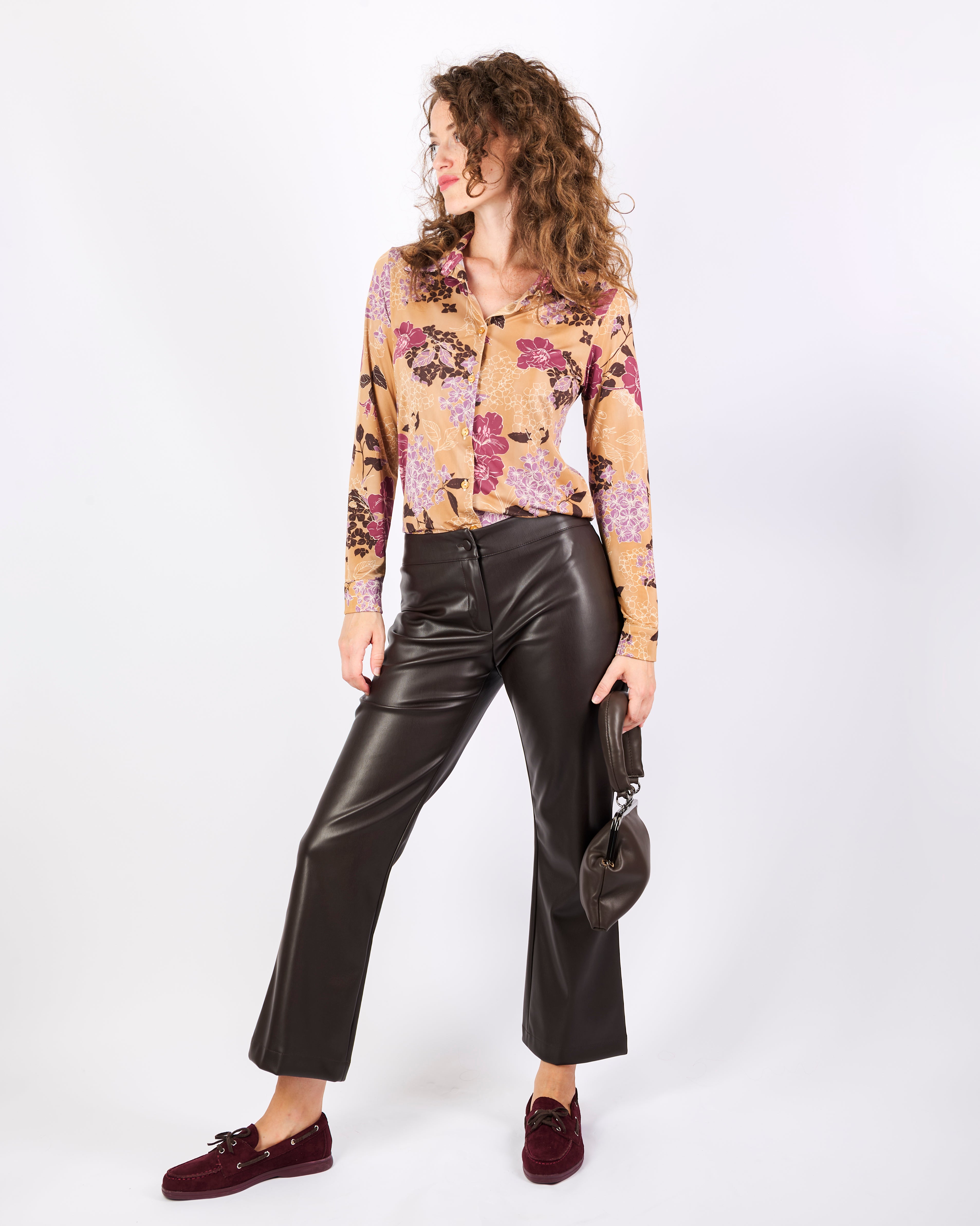 Pantalone trombetta ecopelle ERMIONE