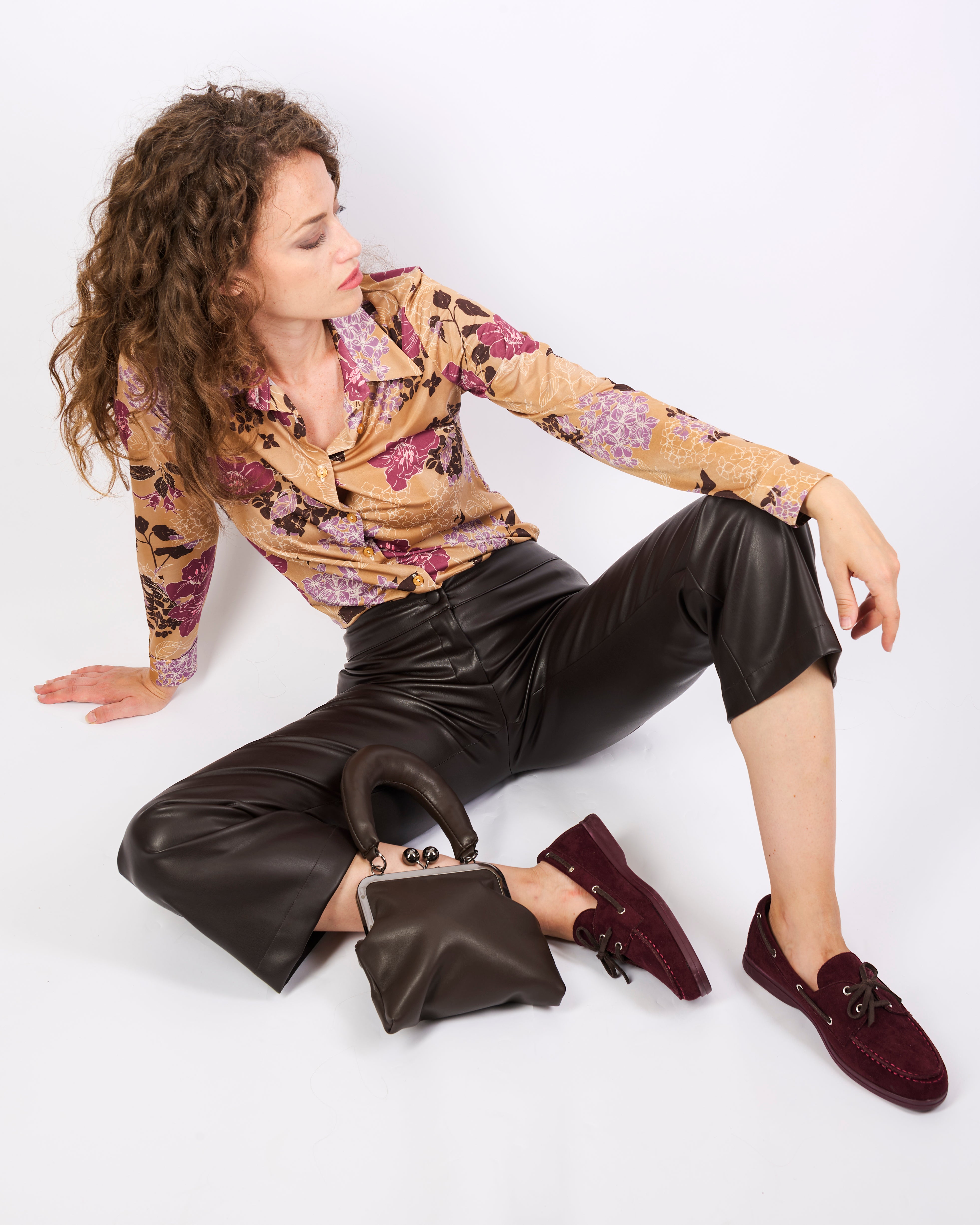 Pantalone trombetta ecopelle ERMIONE