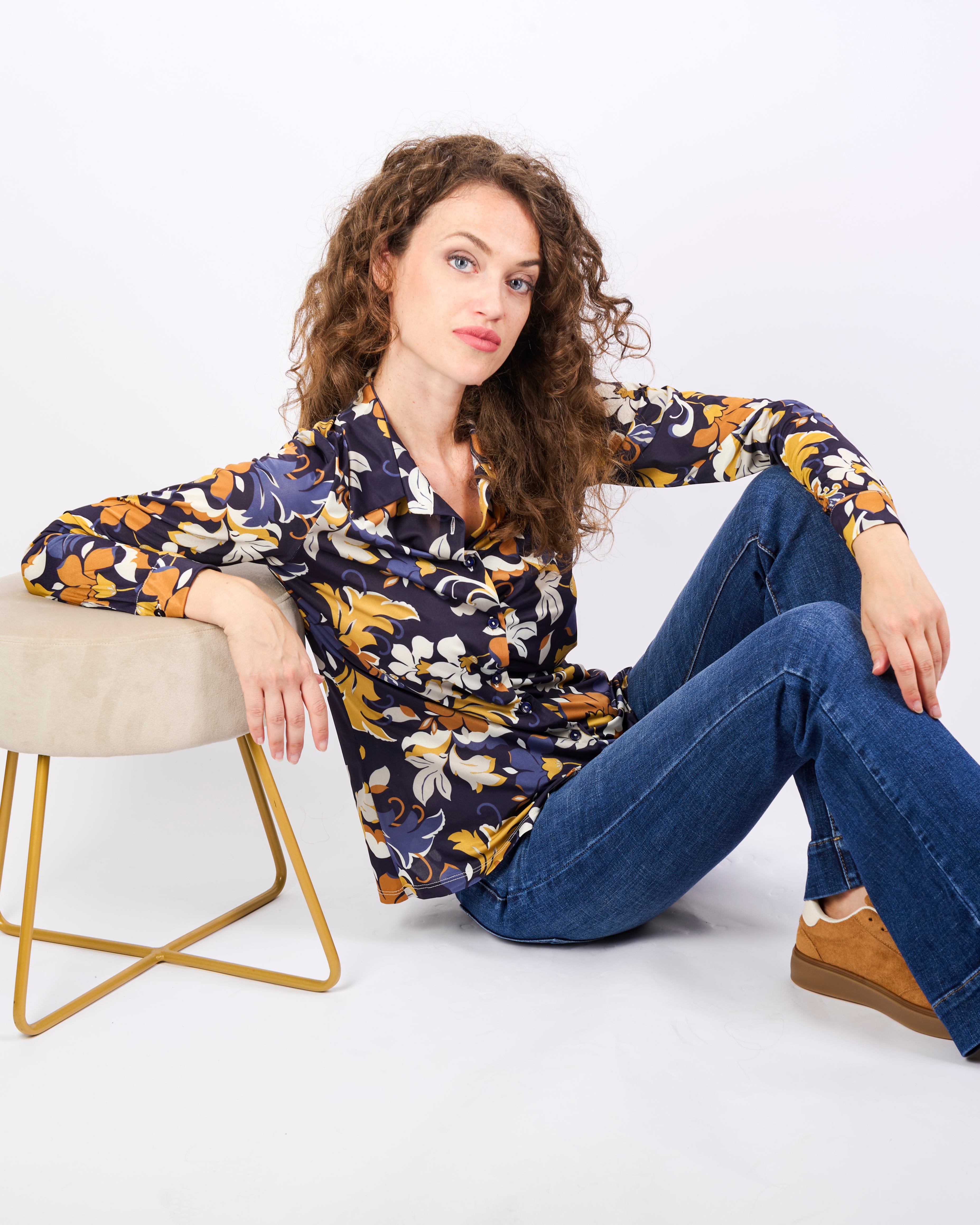 Camicia in jersey fantasia LAS VEGAS