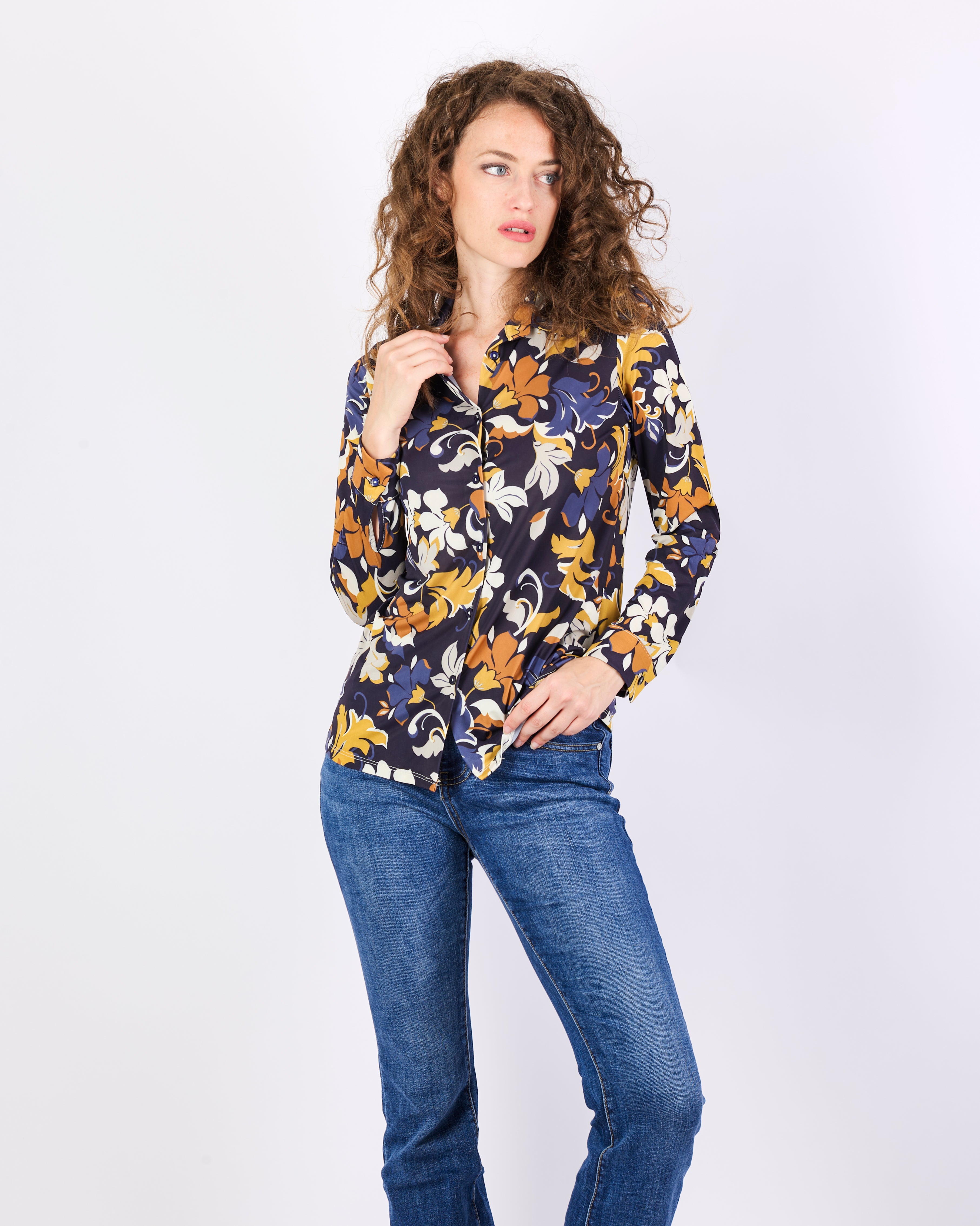 Camicia in jersey fantasia LAS VEGAS