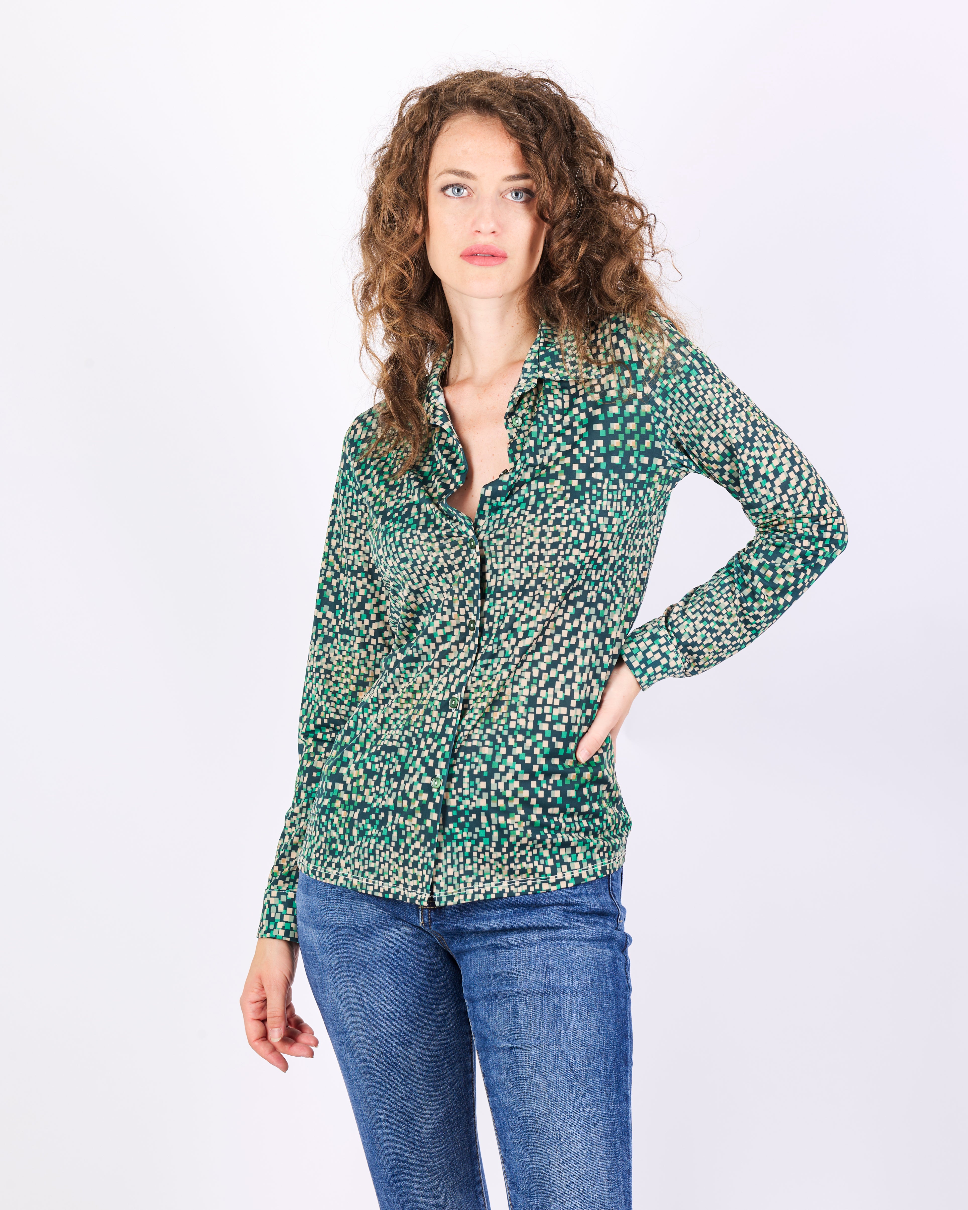 Camicia in jersey fantasia COLUMBIA