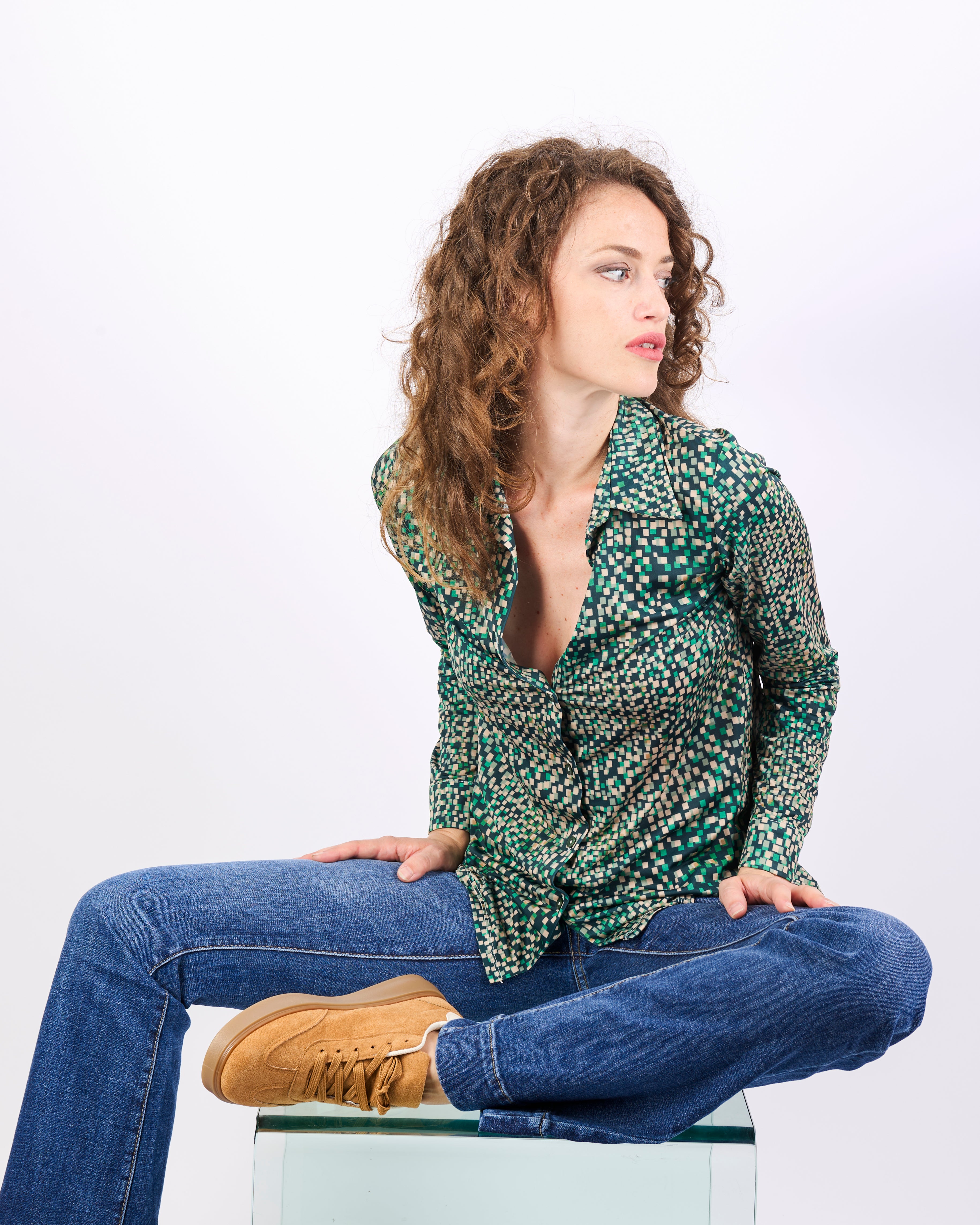 Camicia in jersey fantasia COLUMBIA