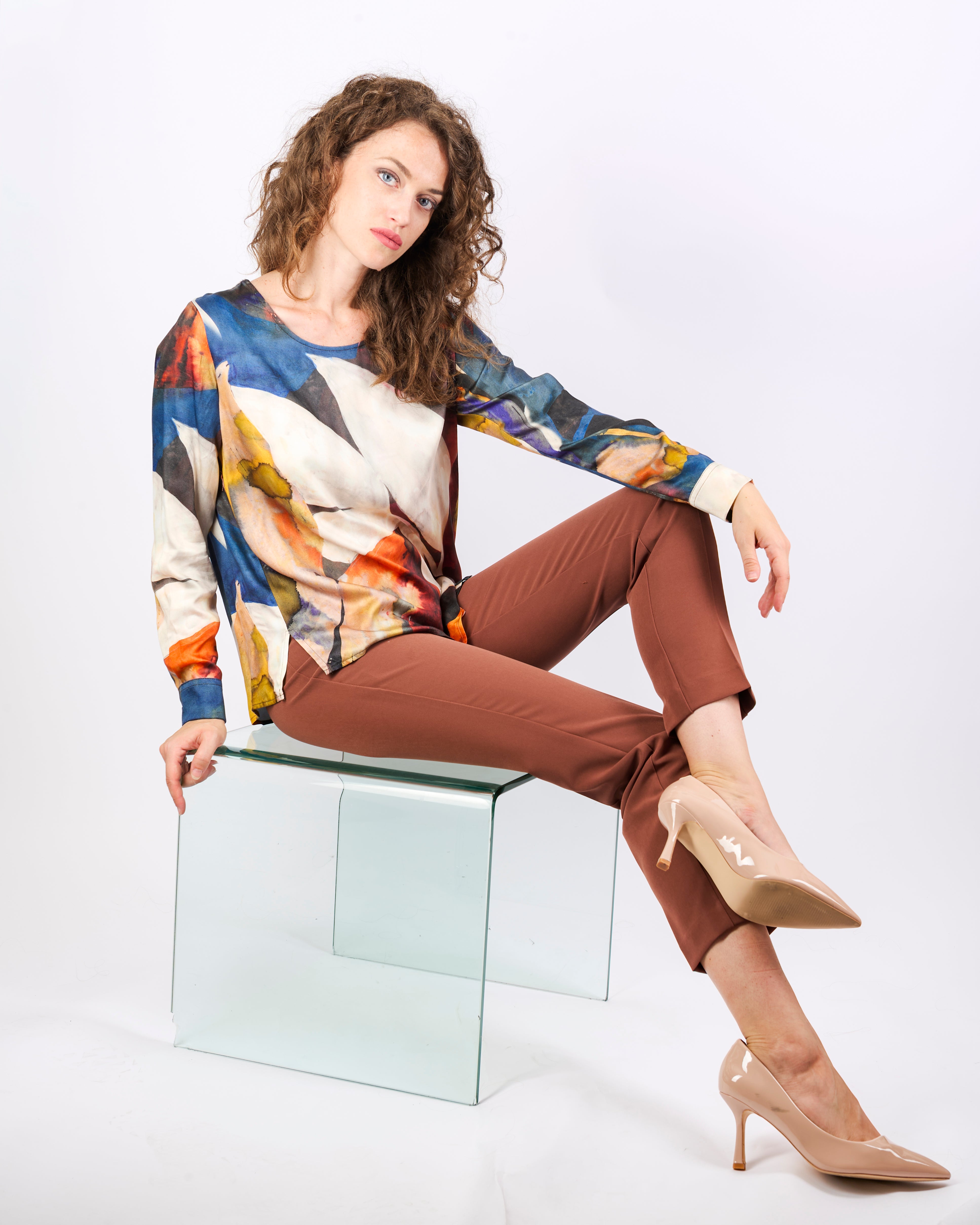 Casacca in viscosa fantasia PHOENIX