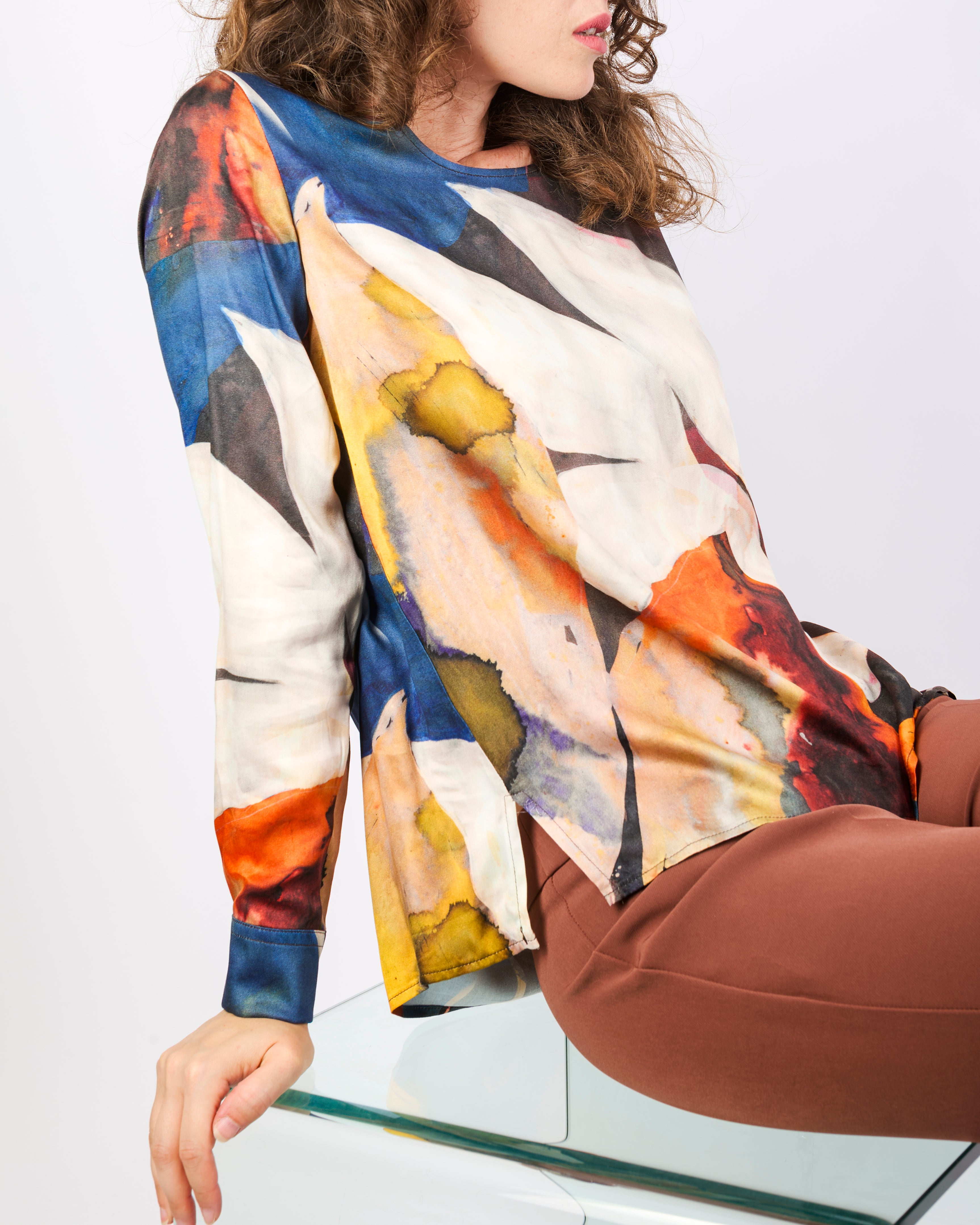 Casacca in viscosa fantasia PHOENIX