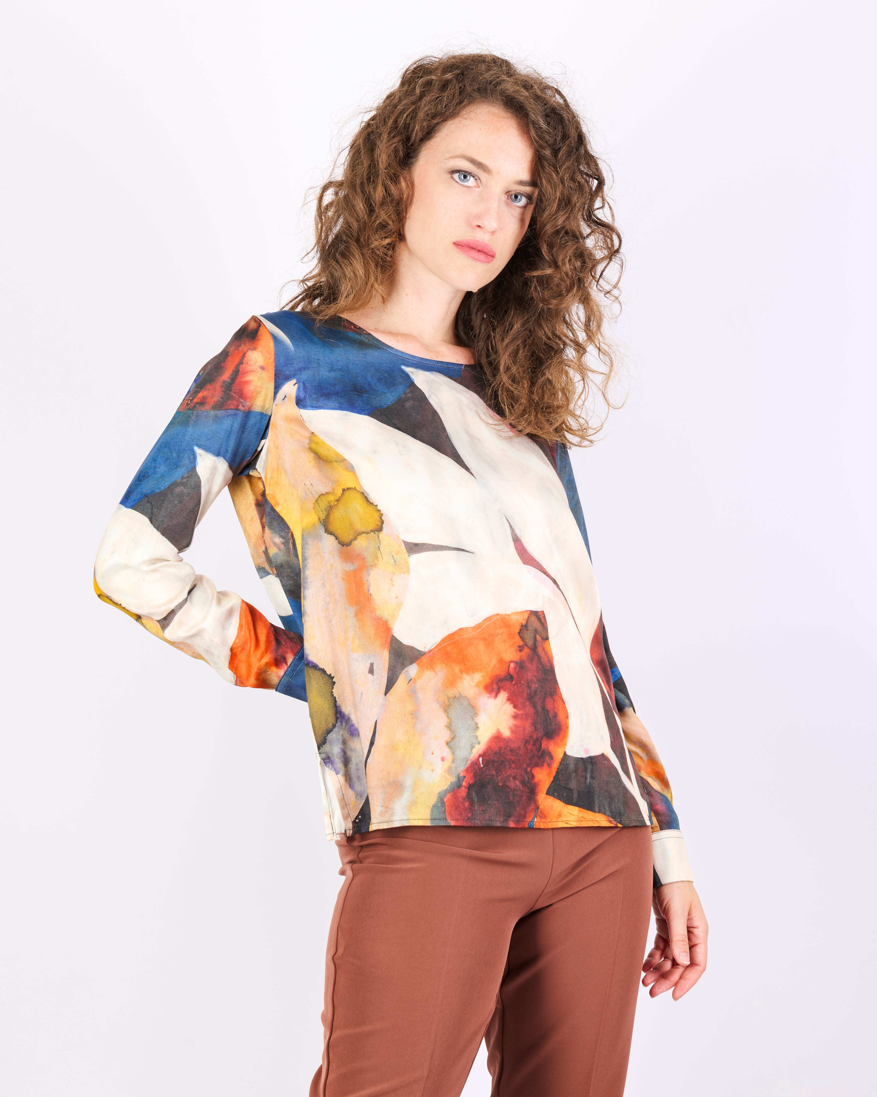 Casacca in viscosa fantasia PHOENIX