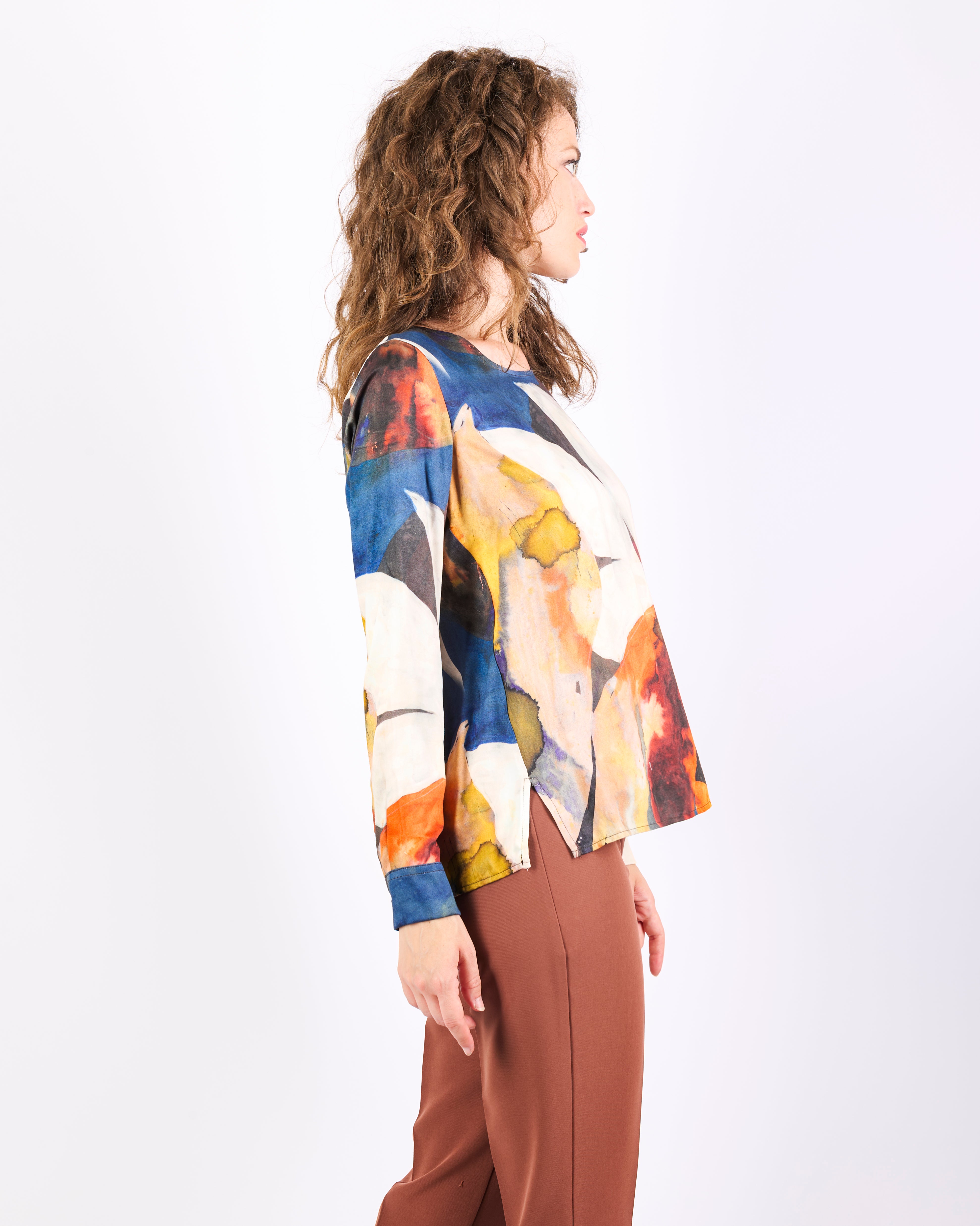 Casacca in viscosa fantasia PHOENIX