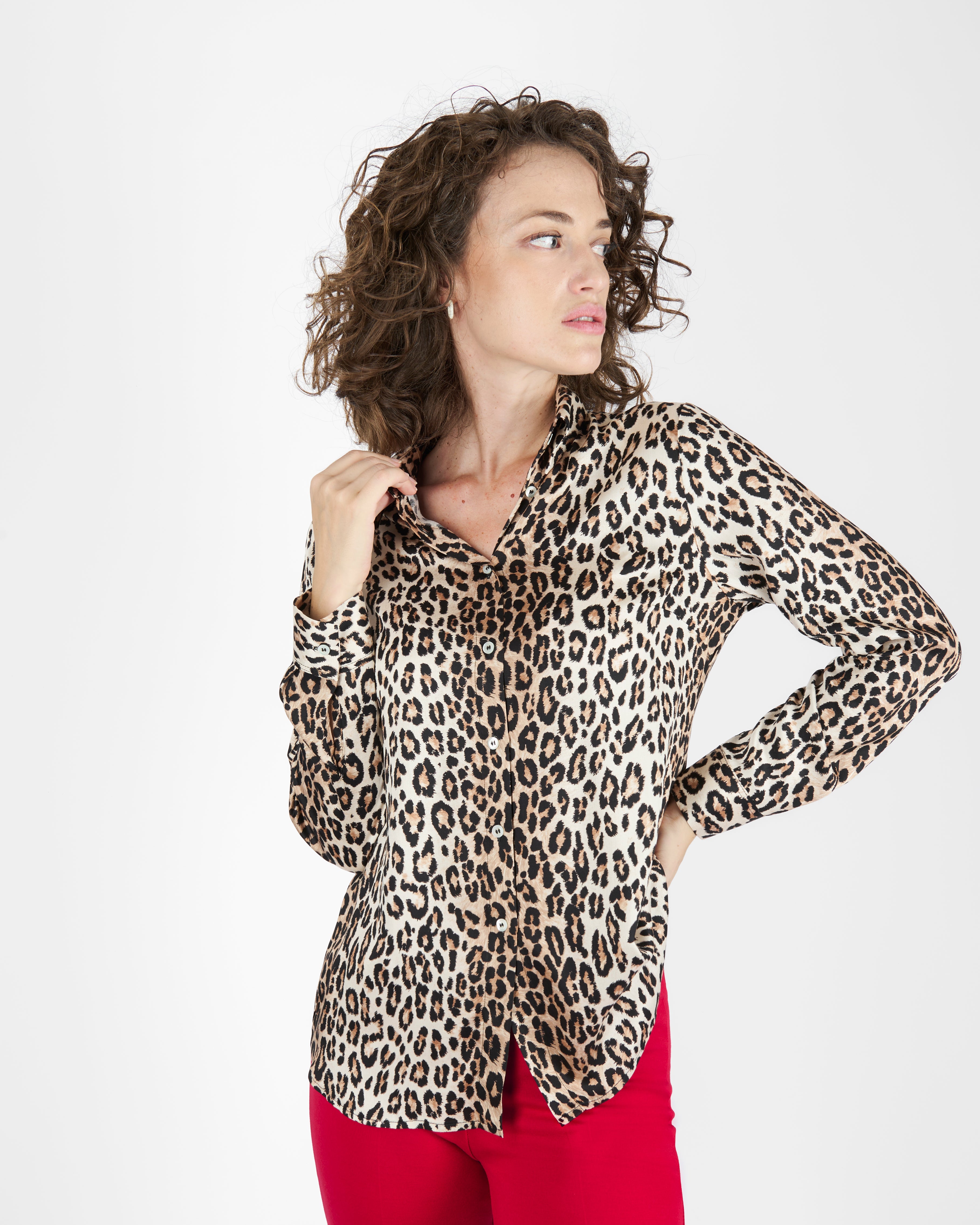 Camicia in viscosa fantasia 24-526/A