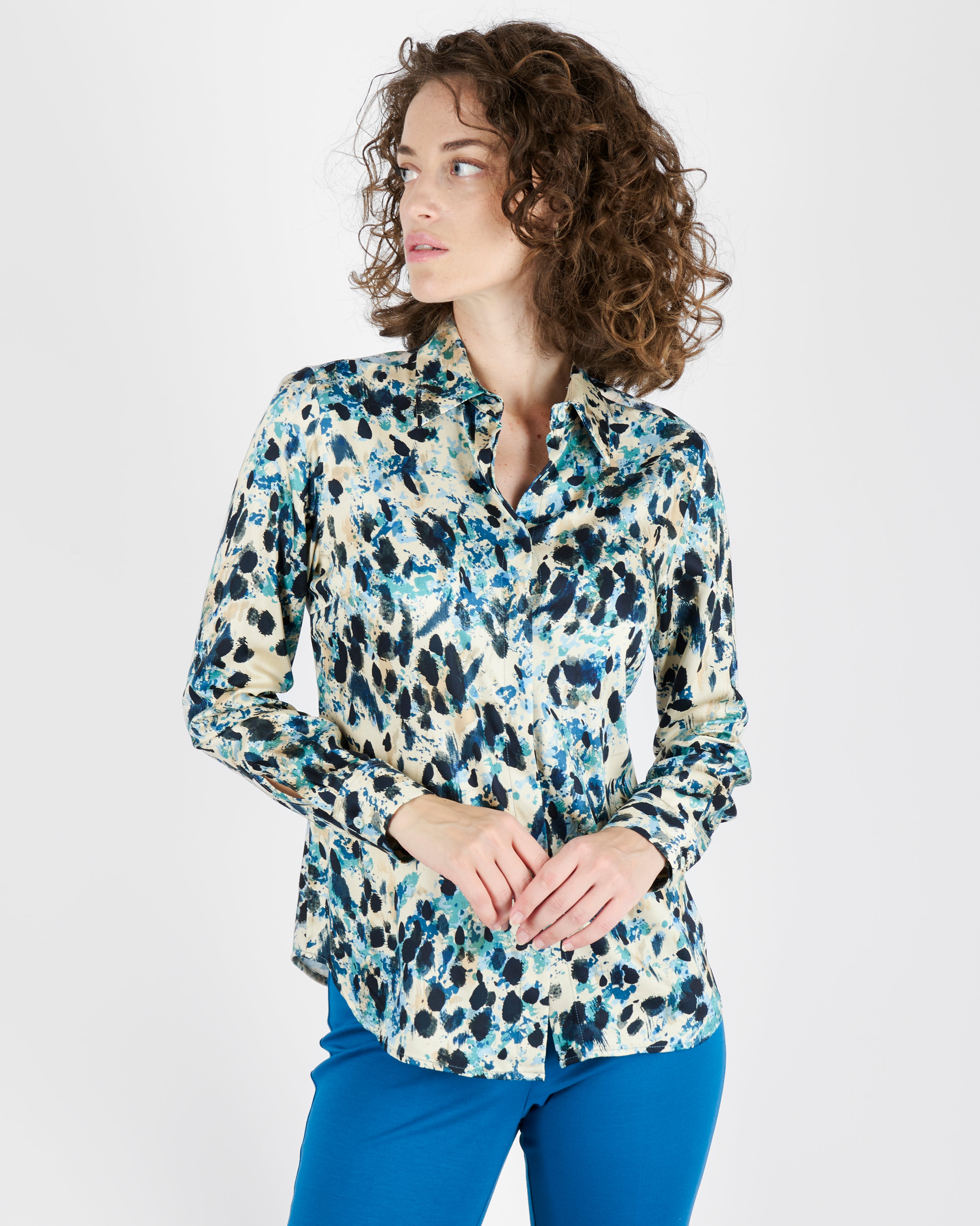 Camicia in viscosa fantasia 24-519