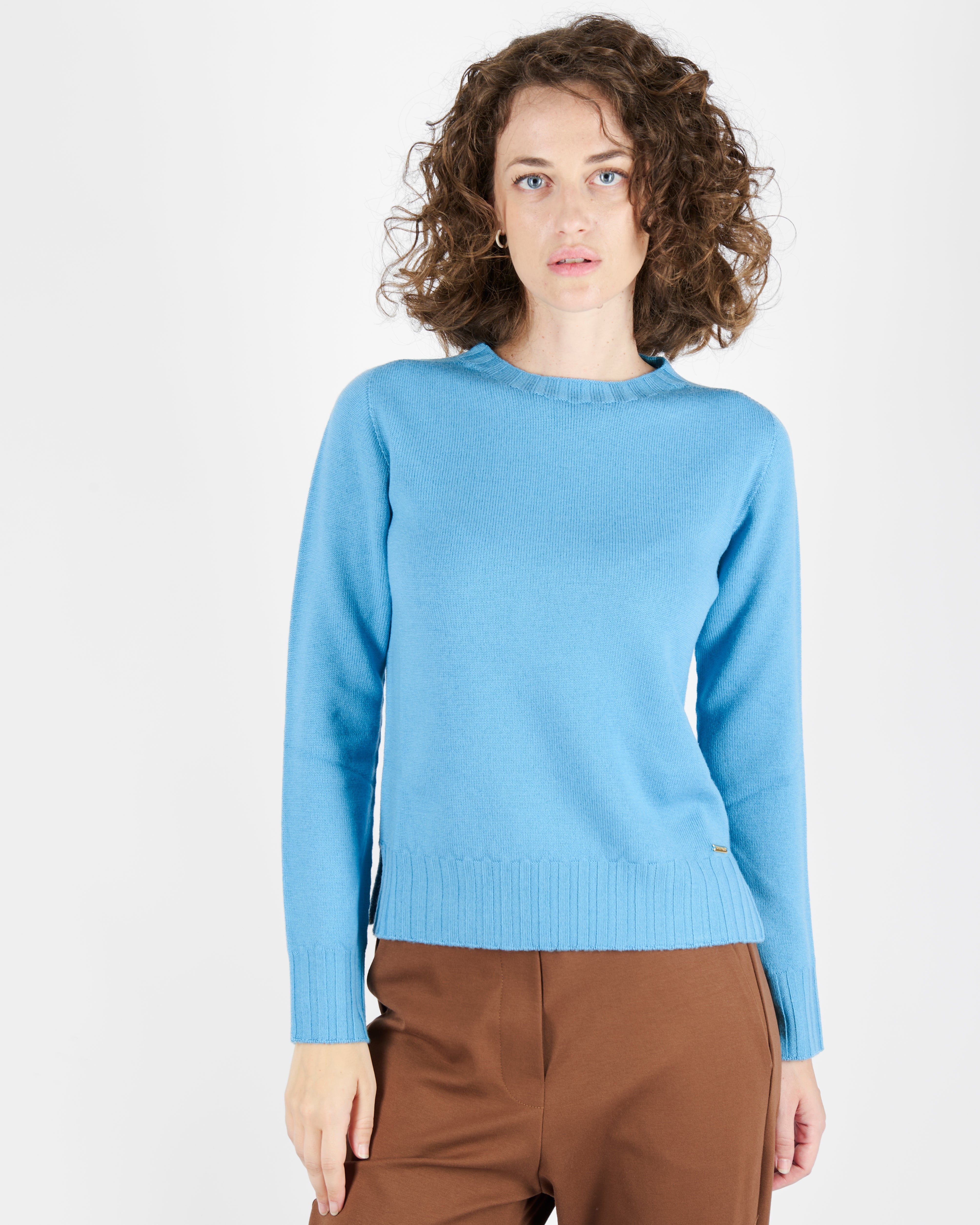 Maglia giro pura lana rasata Z 7238