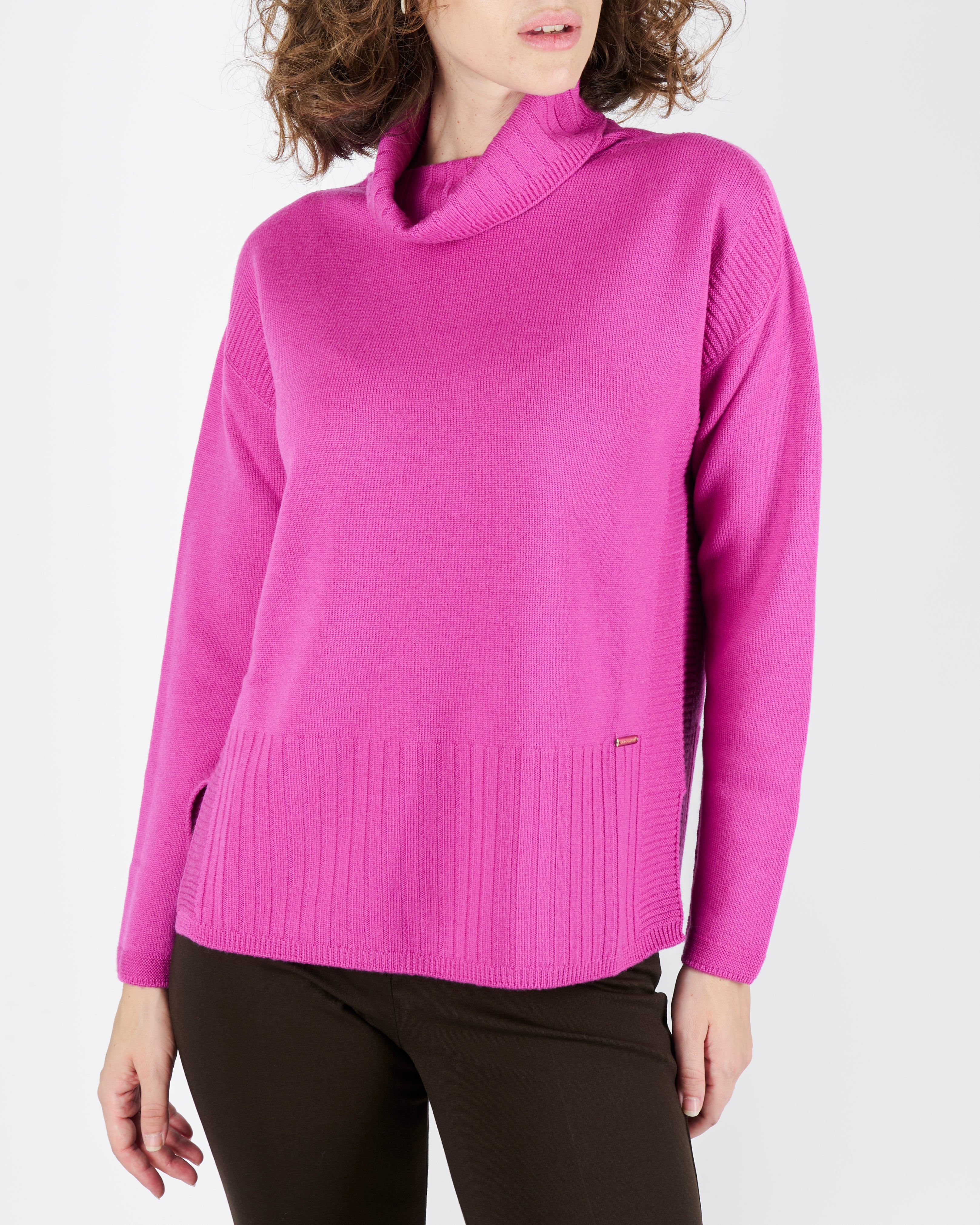 Maglia collo a ciambella pura lana Z9300