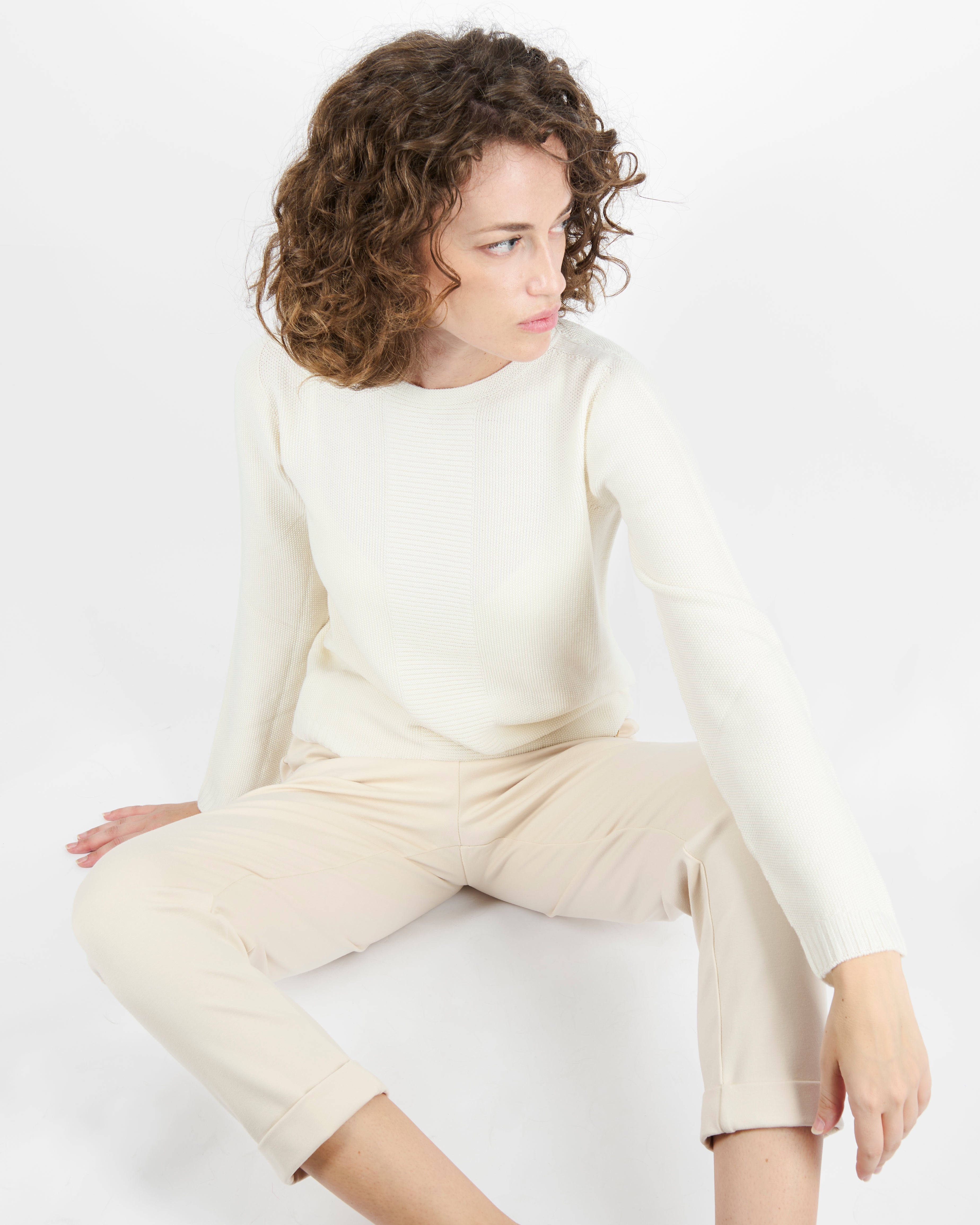 Girocollo grana di riso pura lana CL 1946