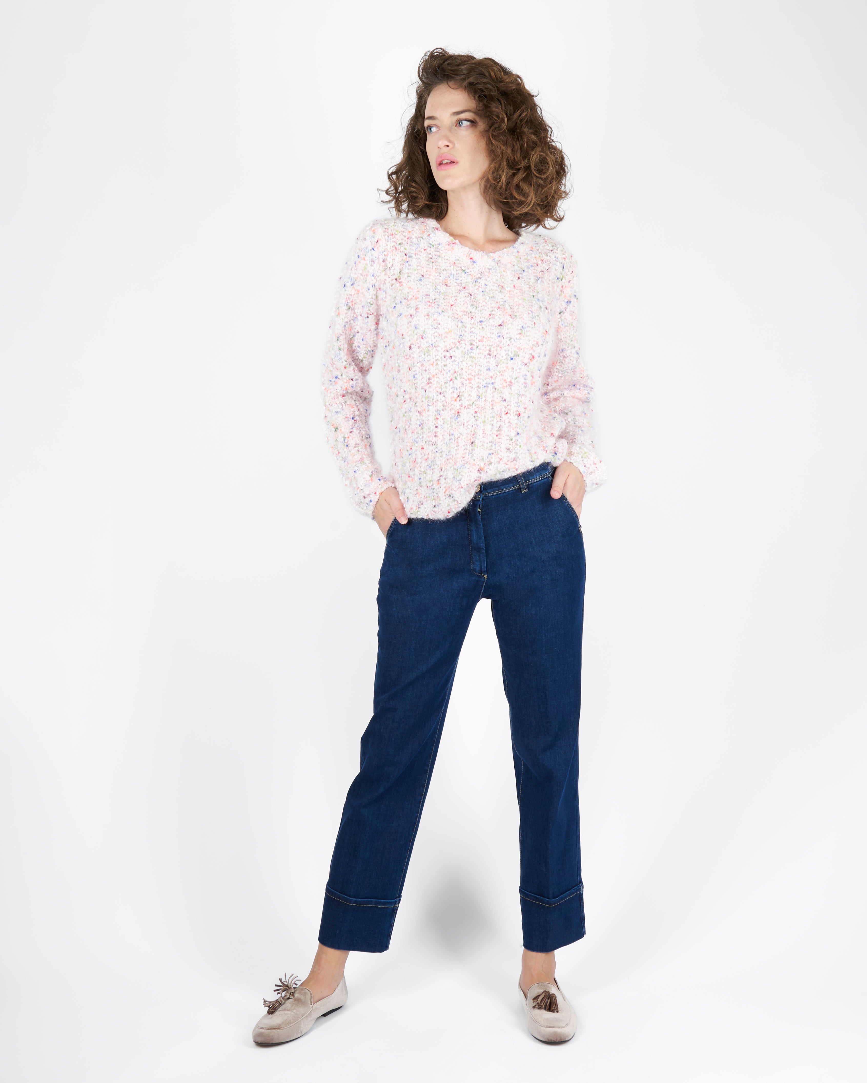 Girocollo filato punti multicolor 5836