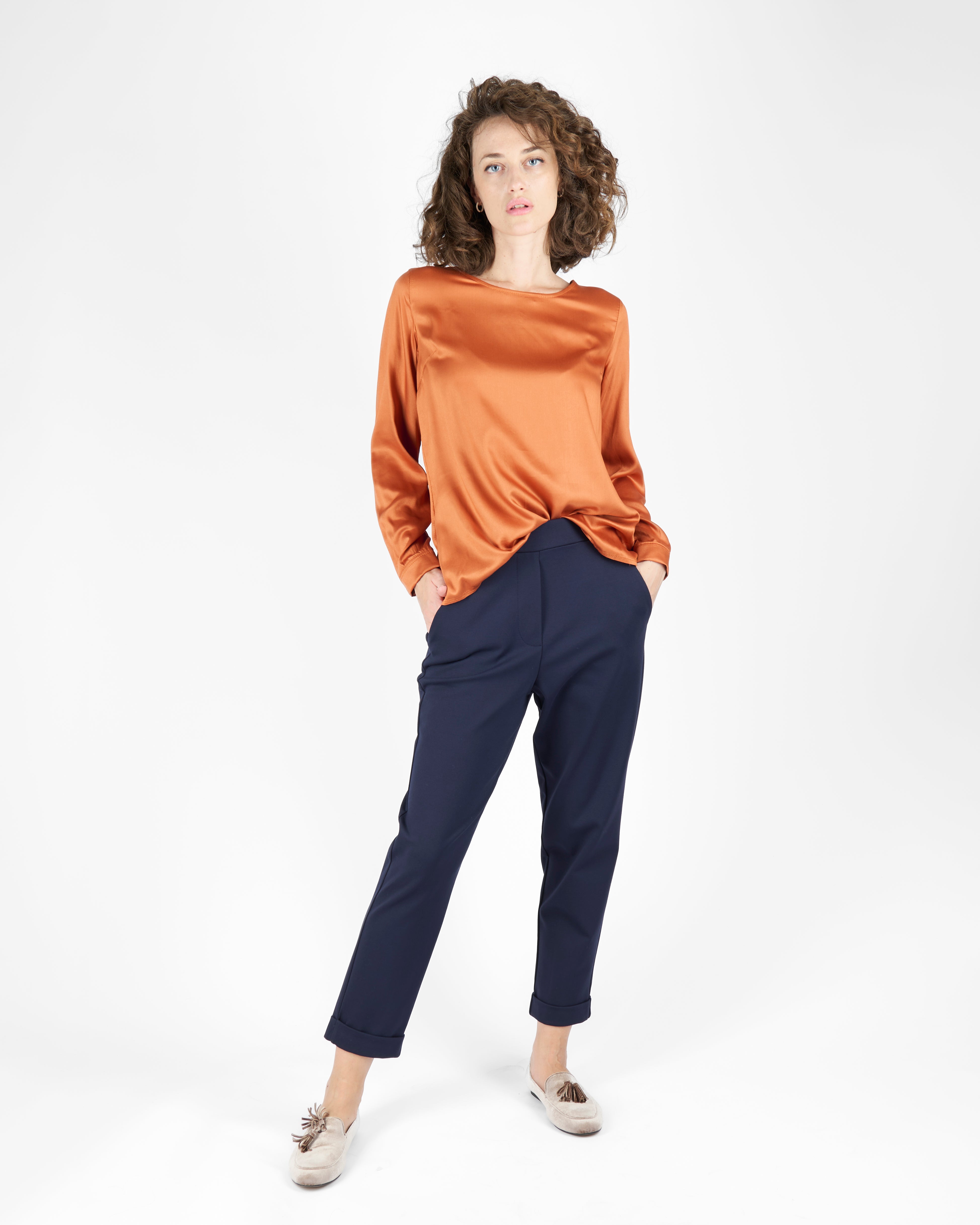 Casacca in viscosa con polsino CAROLINA UNITO