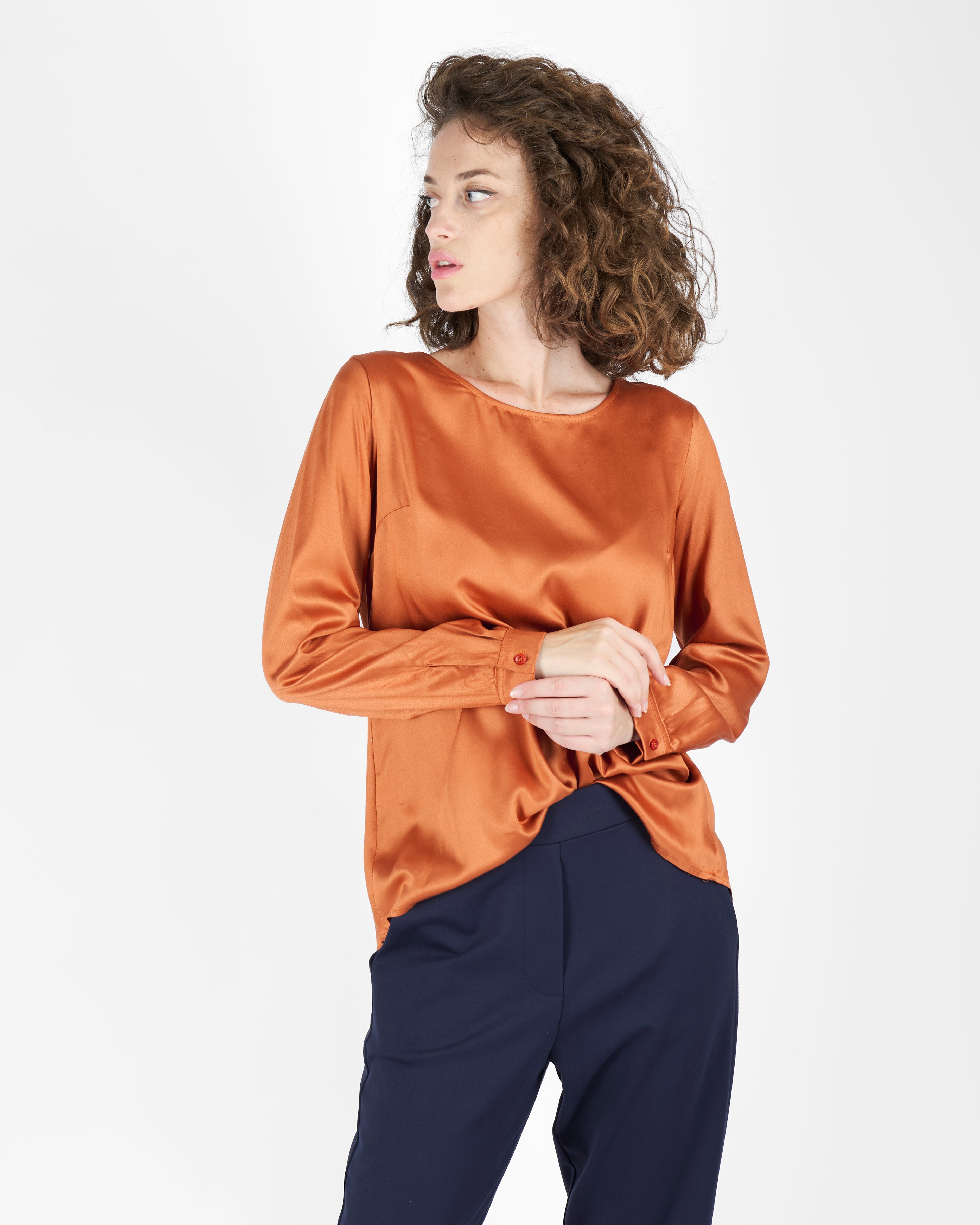 Casacca in viscosa con polsino CAROLINA UNITO