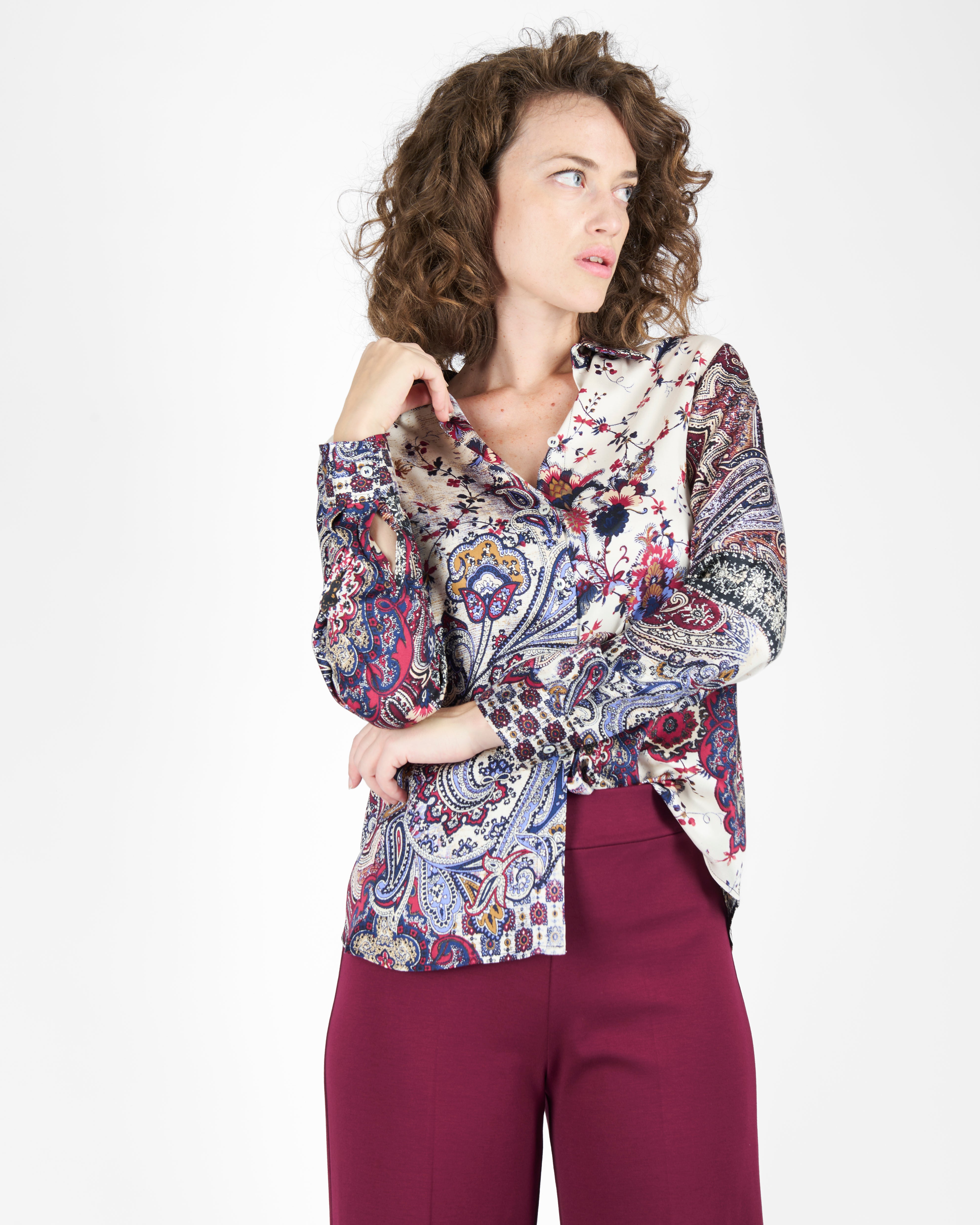 Camicia in viscosa fantasia 26-614