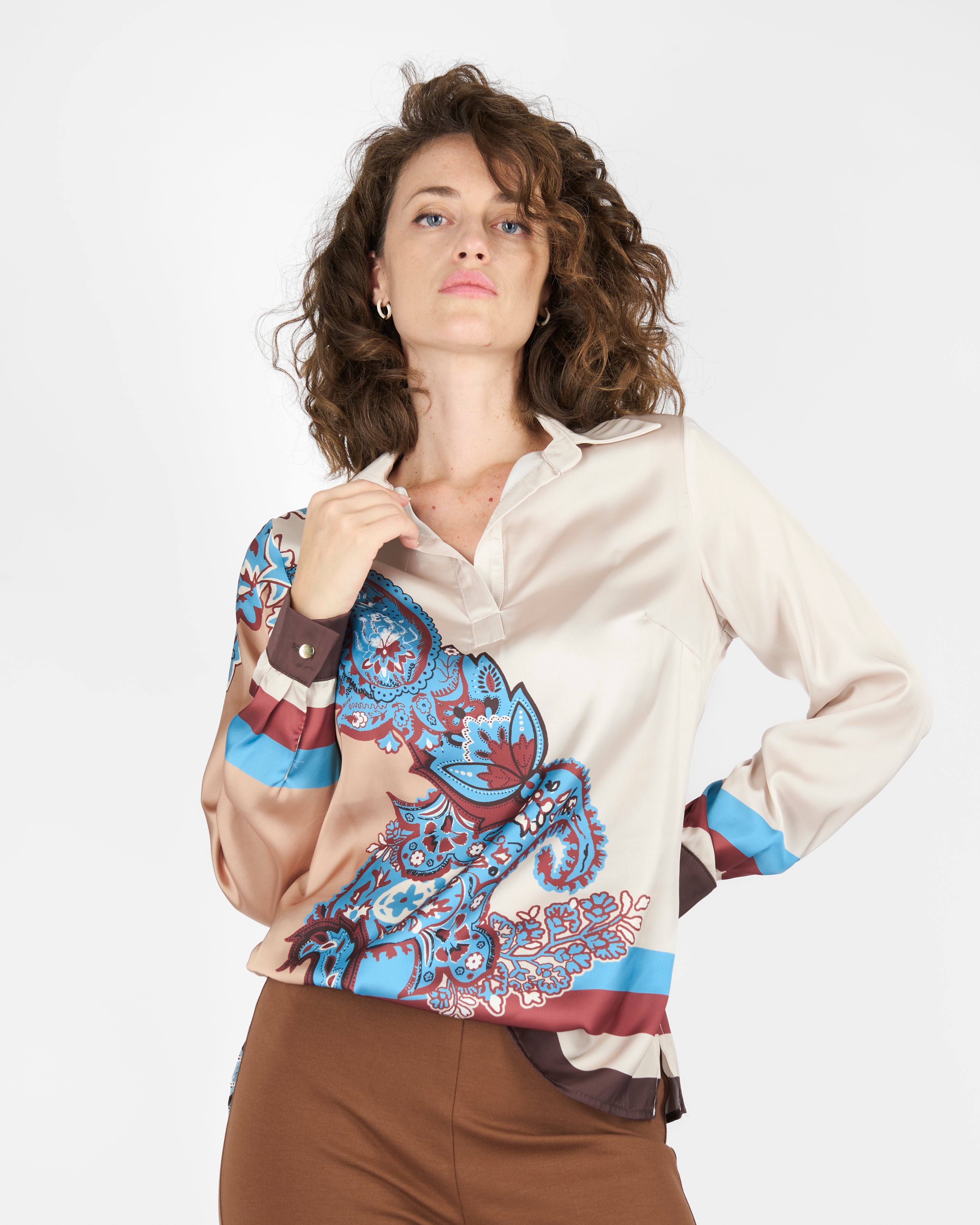 Polo stampa fantasia cashmere SORATTE