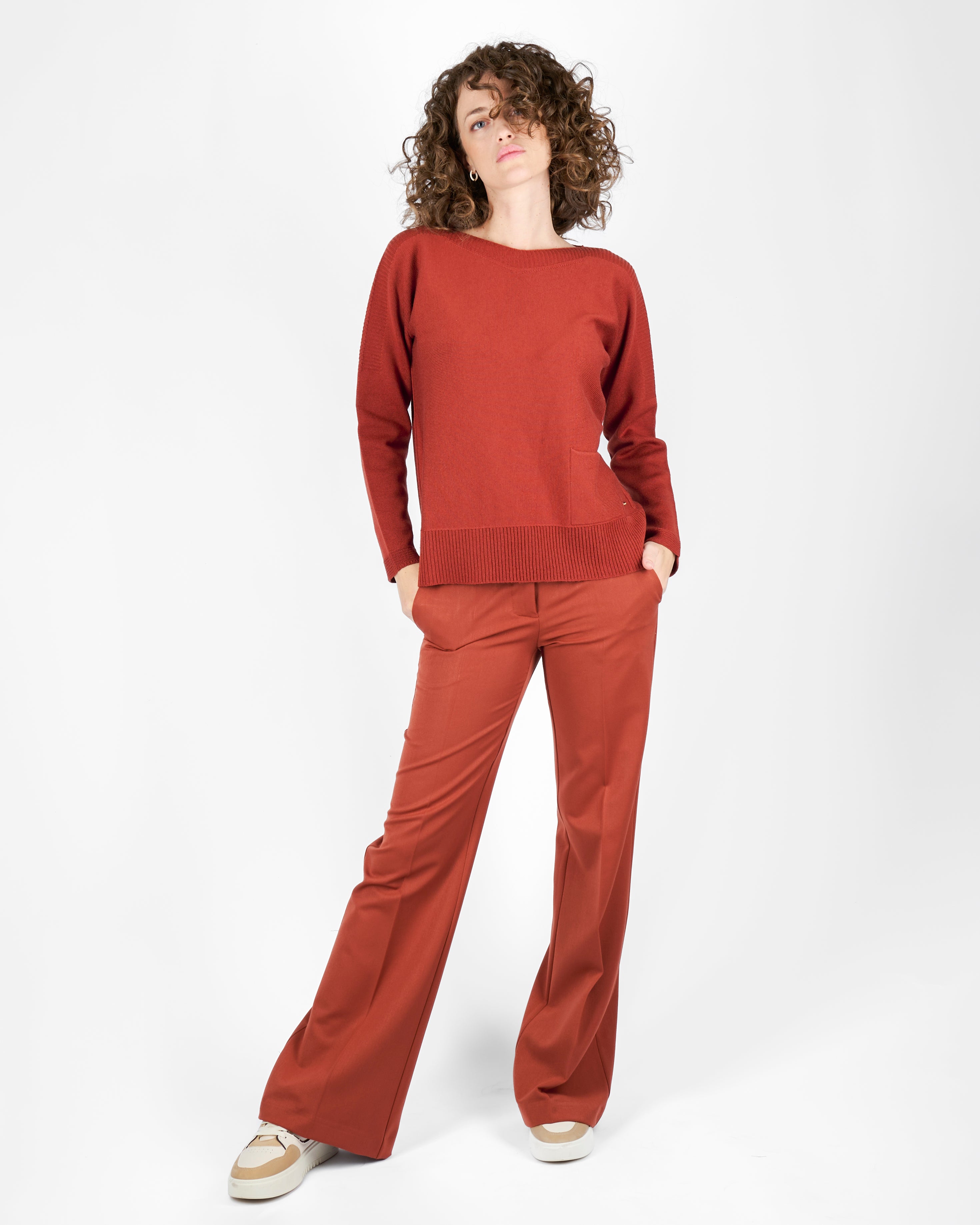 Maglia scollo barchetta tasca links AZ 9119