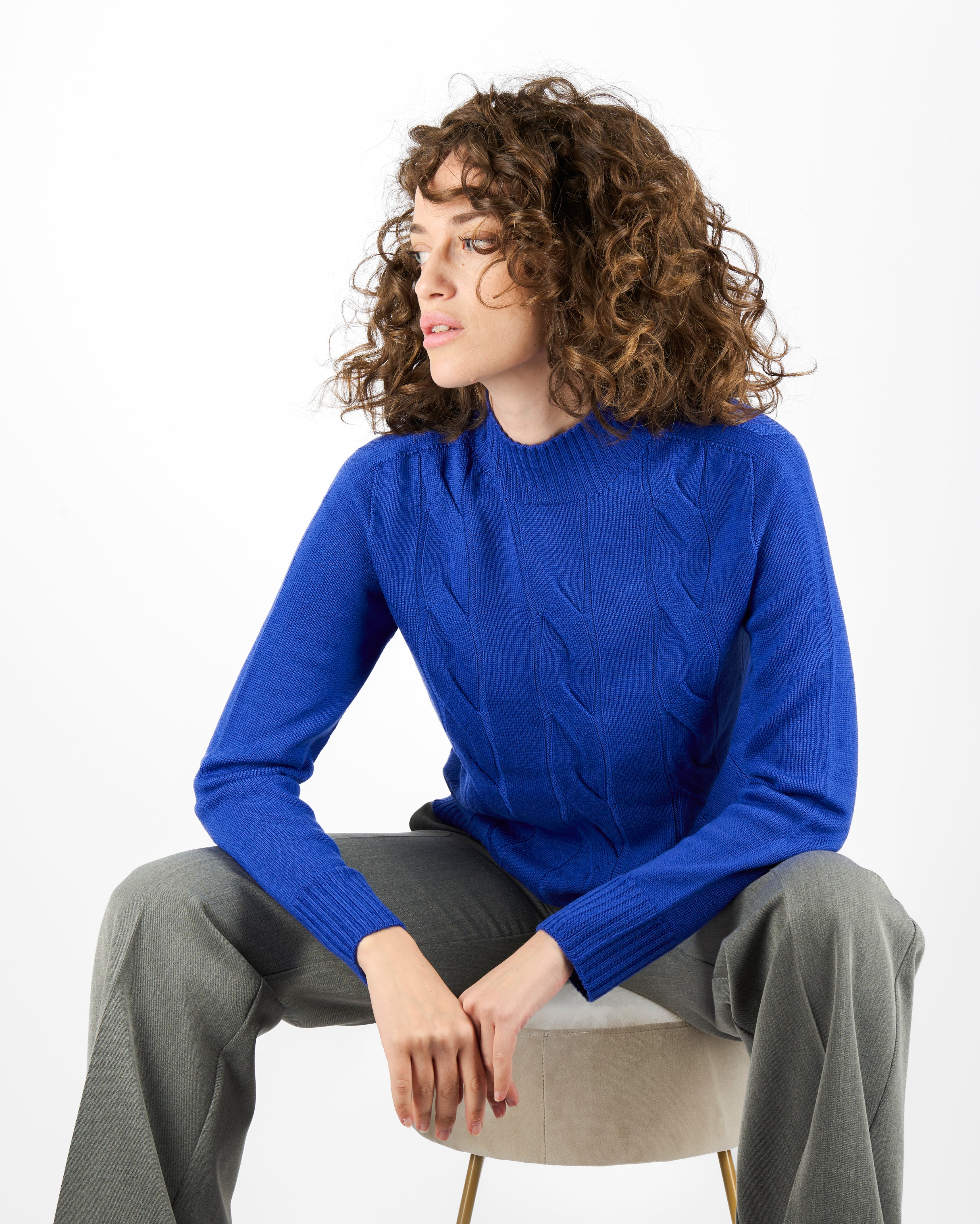 Lupetto pura lana treccie GM 63