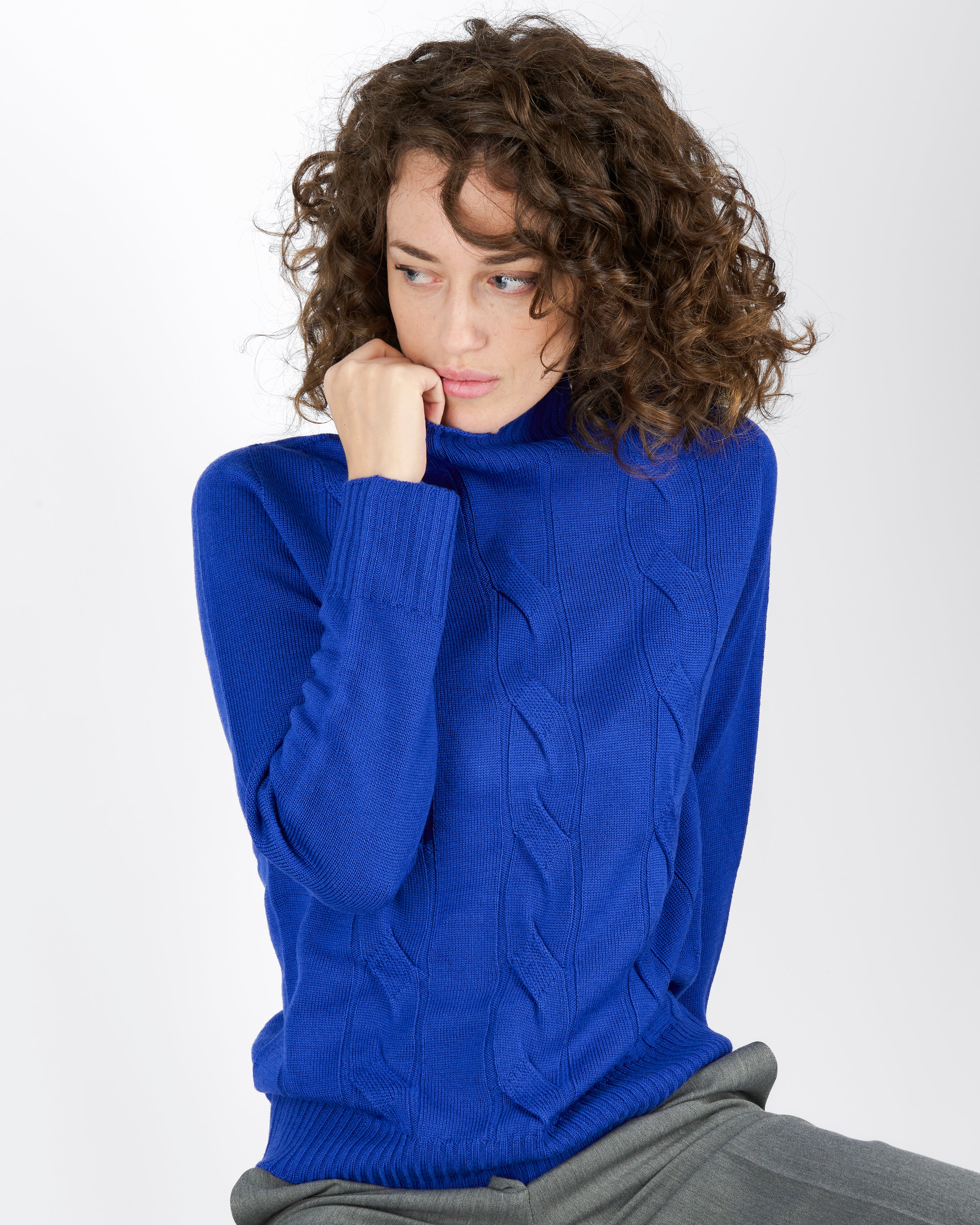 Lupetto pura lana treccie GM 63