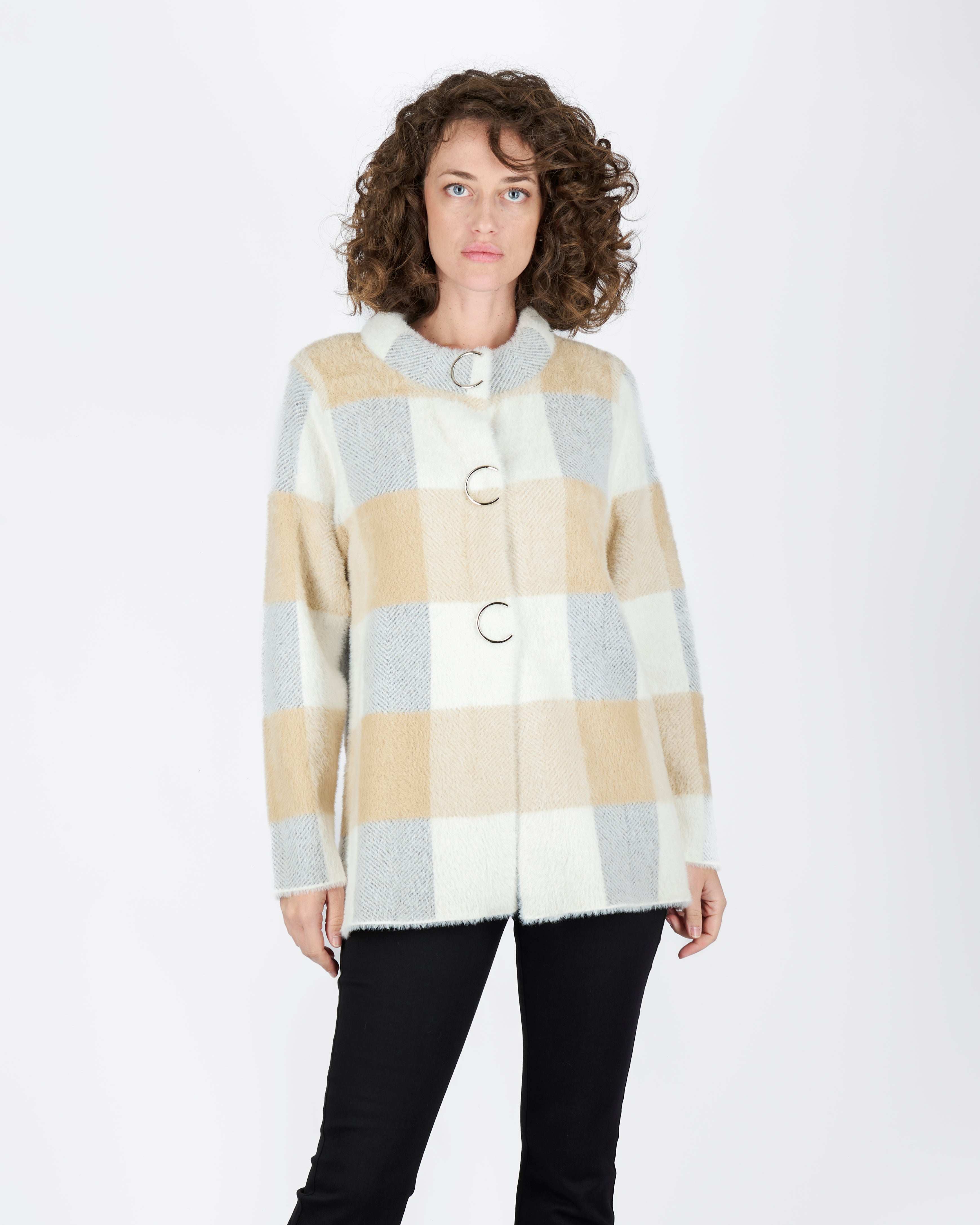 Cappotto corto fantasia scacchi 2262