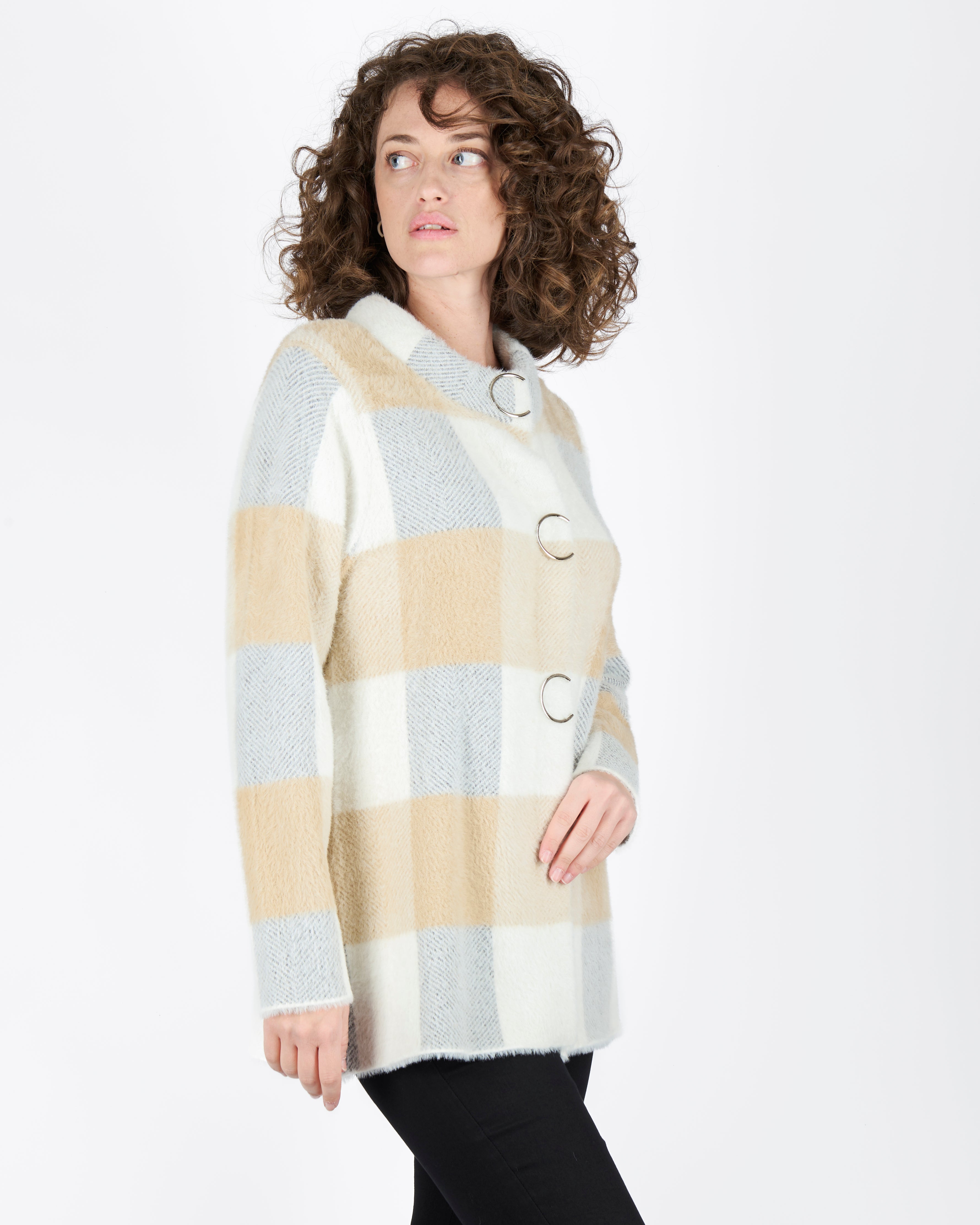 Cappotto corto fantasia scacchi 2262