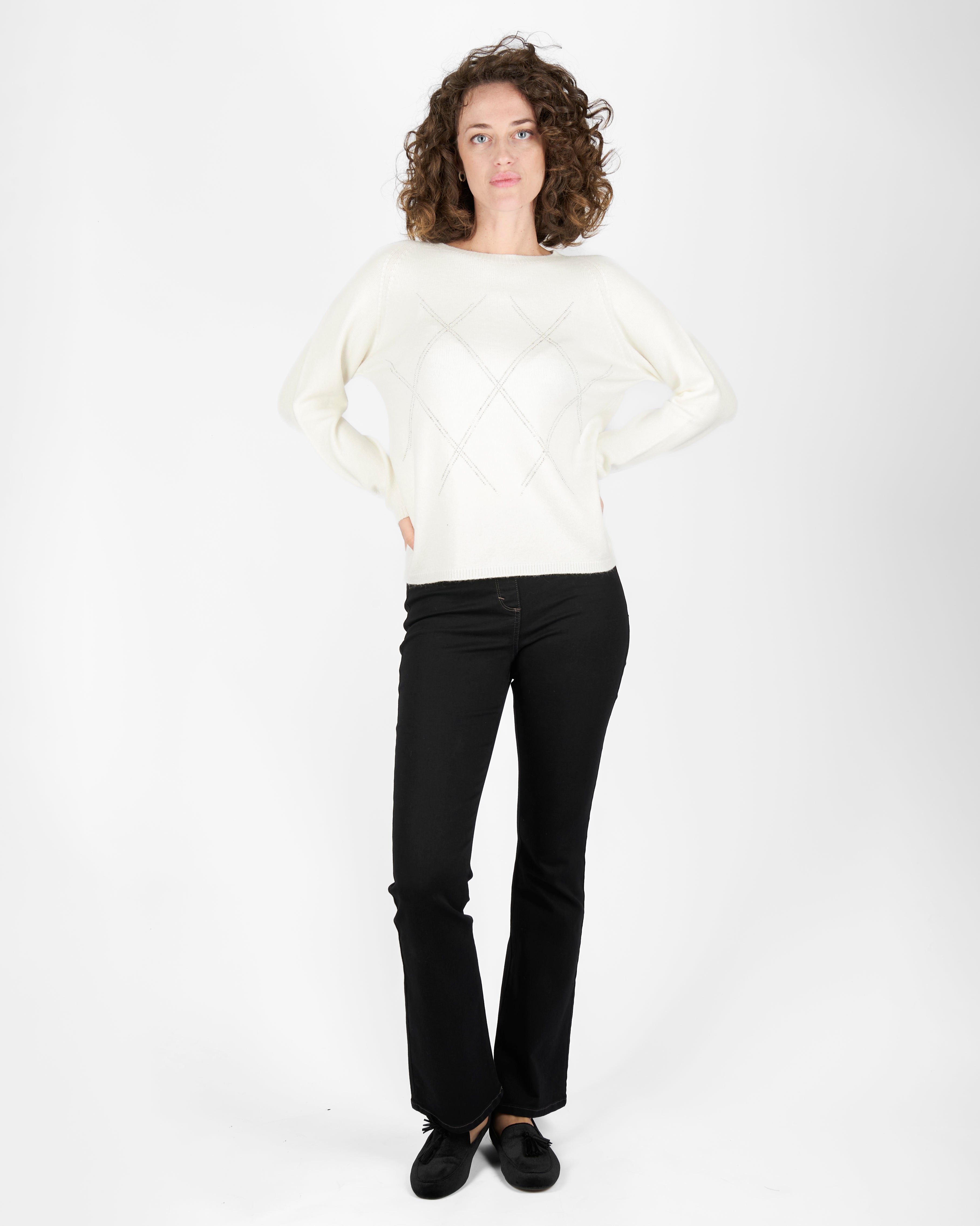 Girocollo motivo rombi strass AN 12