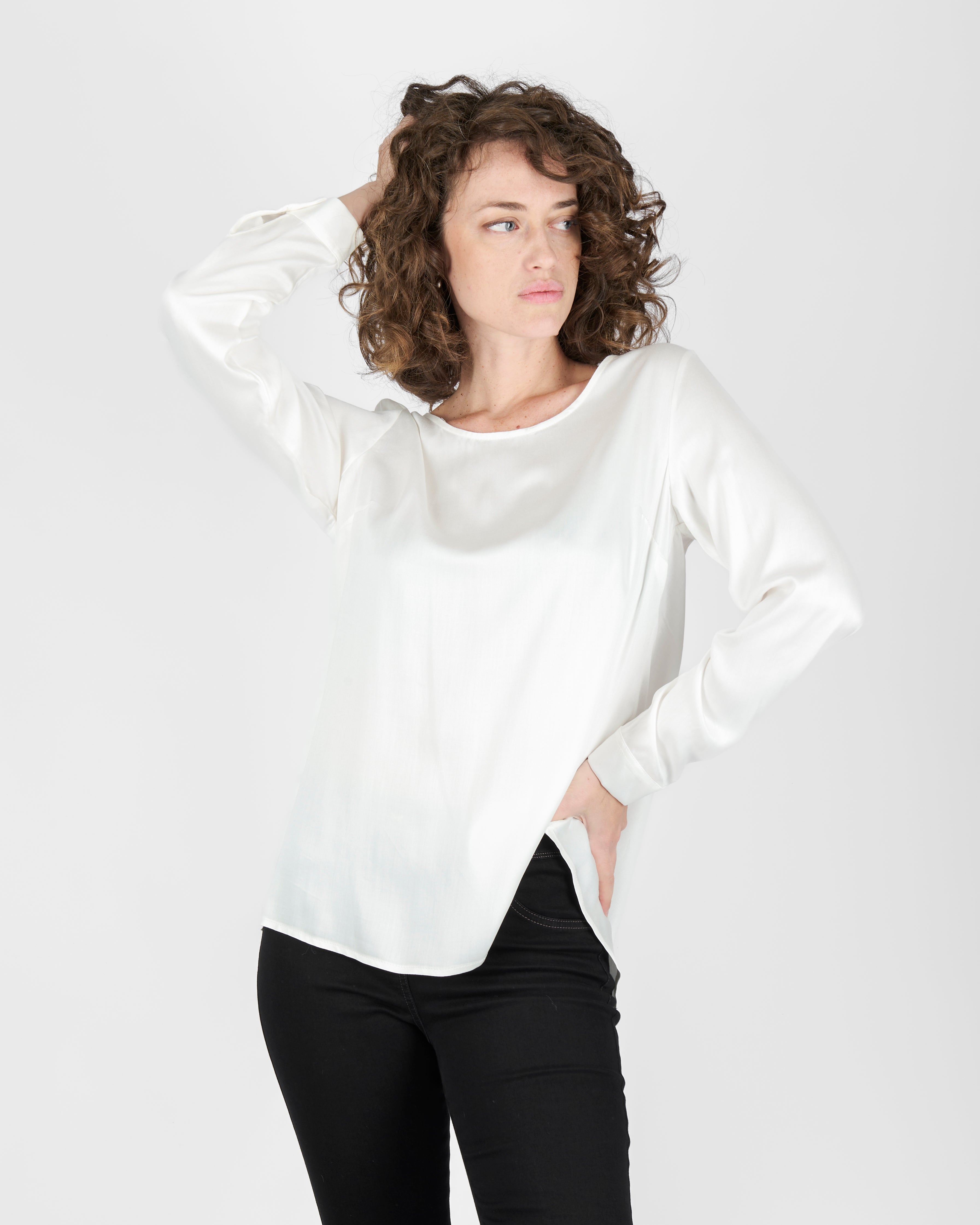 Casacca in viscosa con polsino CAROLINA UNITO