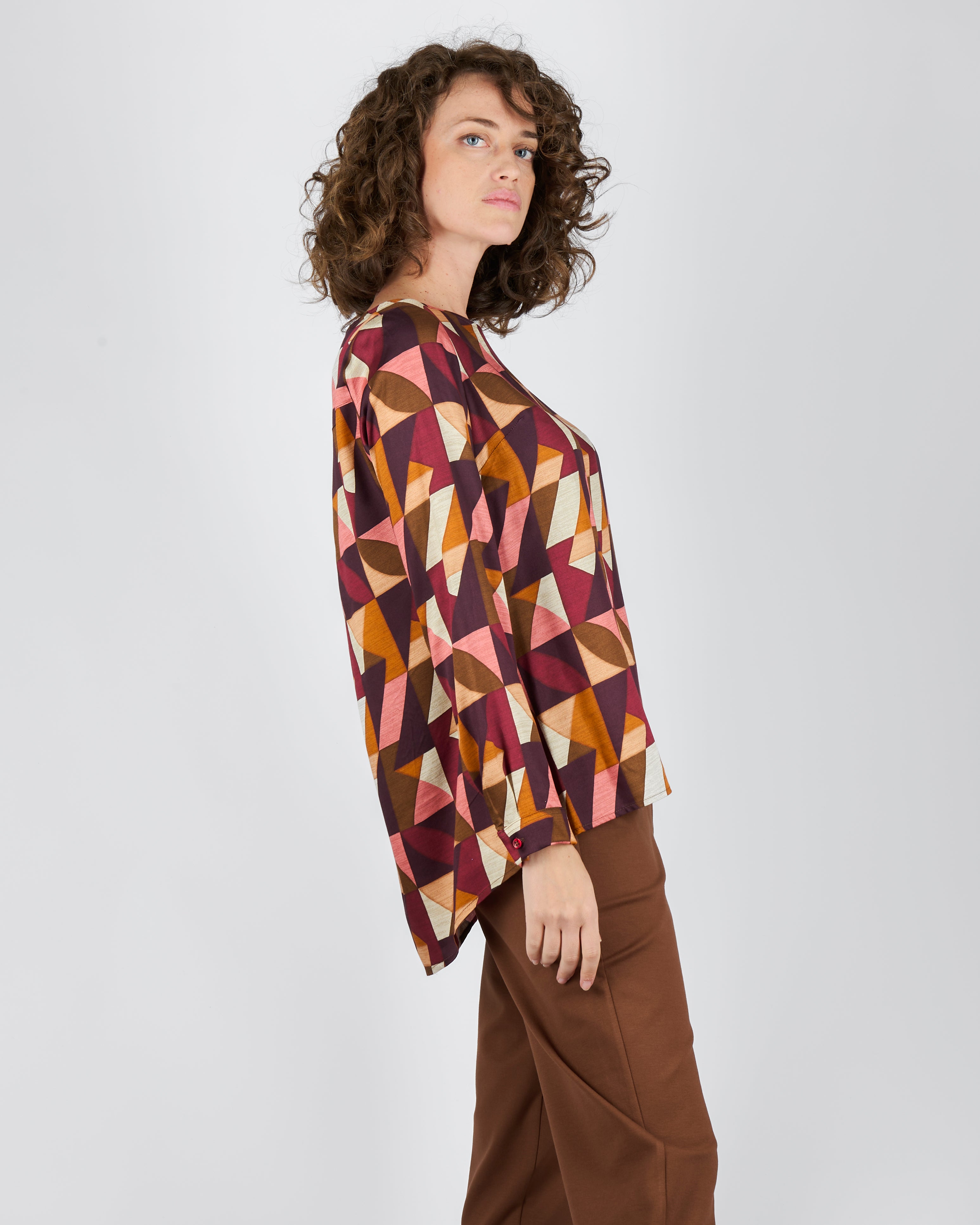 Casacca in viscosa fantasia CAROLINA FANTASIA
