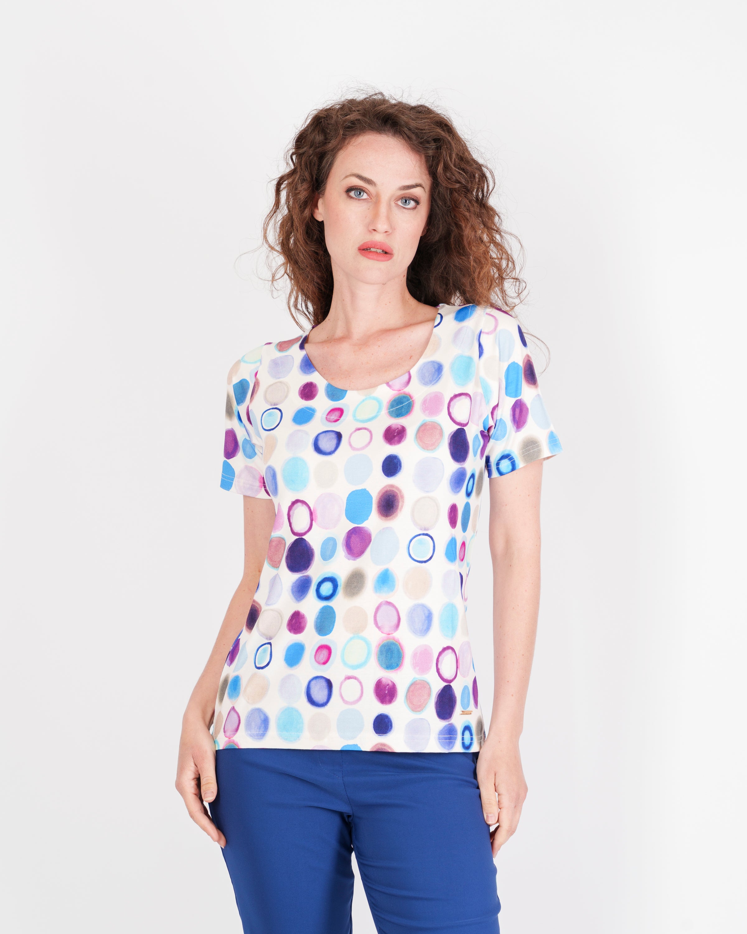 Maglia M/M scollo lunetta viscosa fantasia BOLLE
