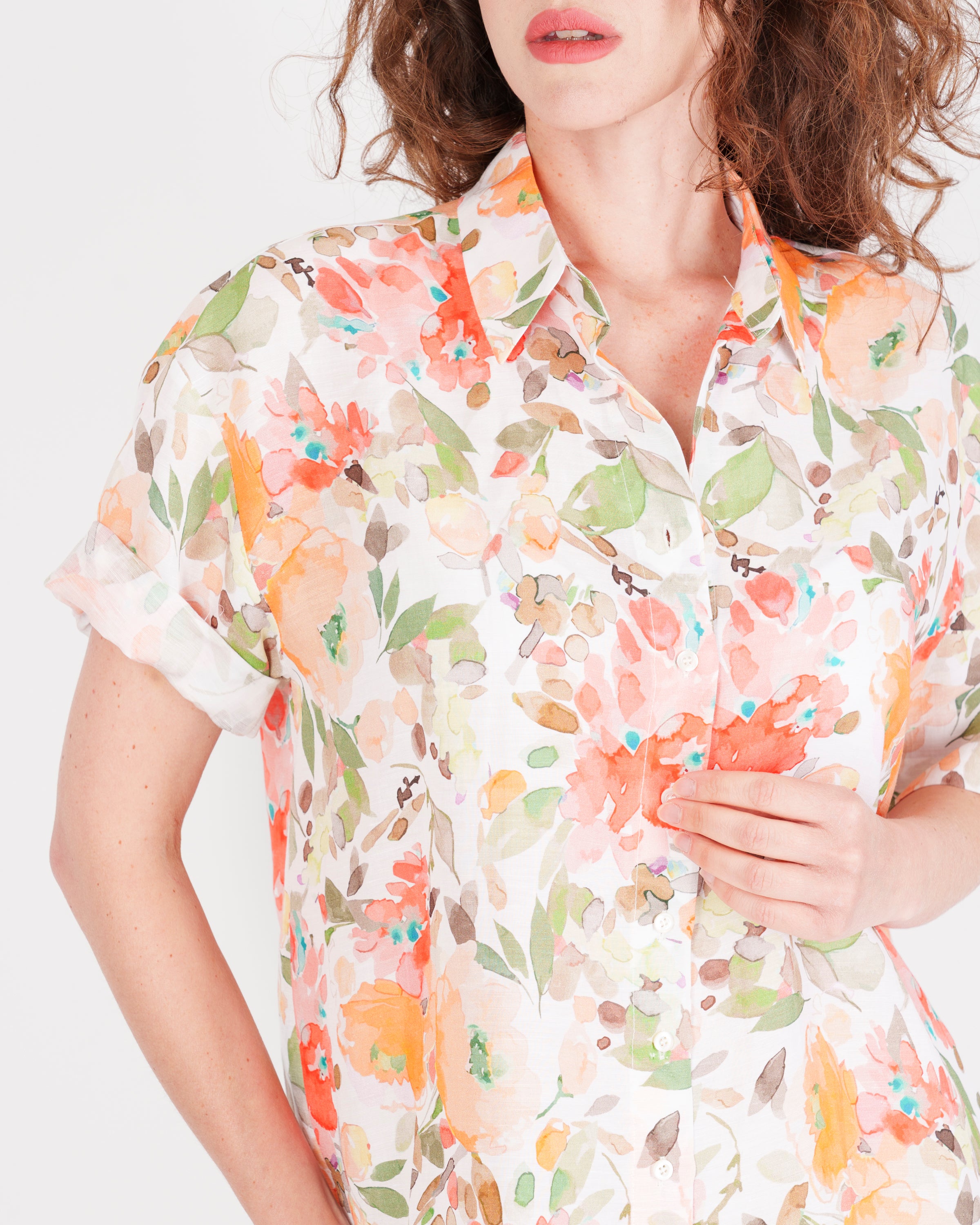 Camicia Viscosa e lino fantasia primavera 26-51