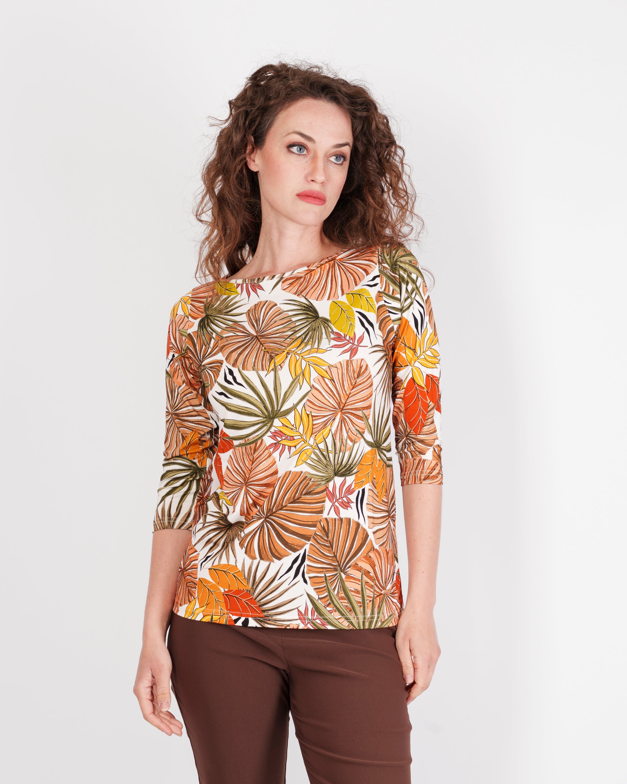 Maglia manica 3/4 scollo barchetta KENIA