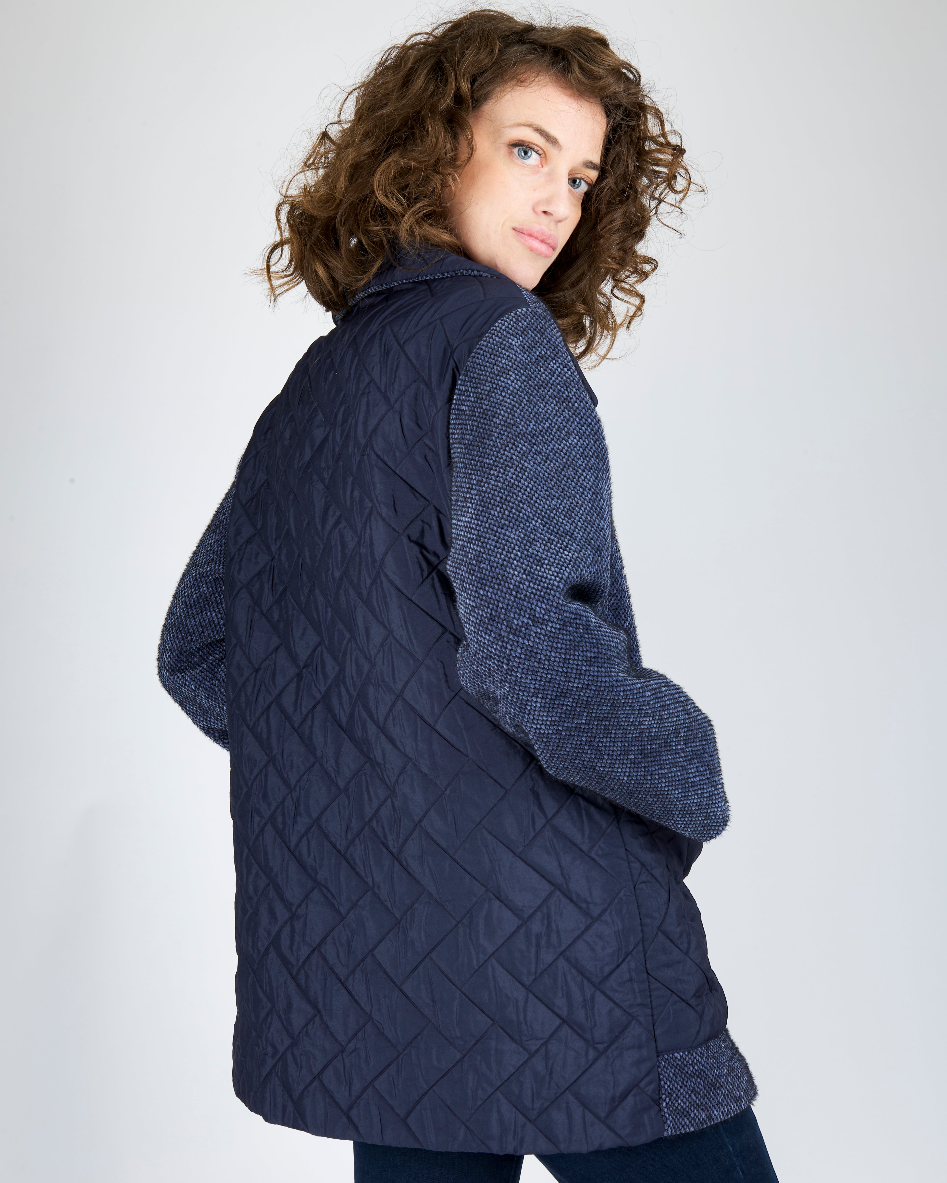 Cappotto leggero tasca e collo trapuntato DS4298