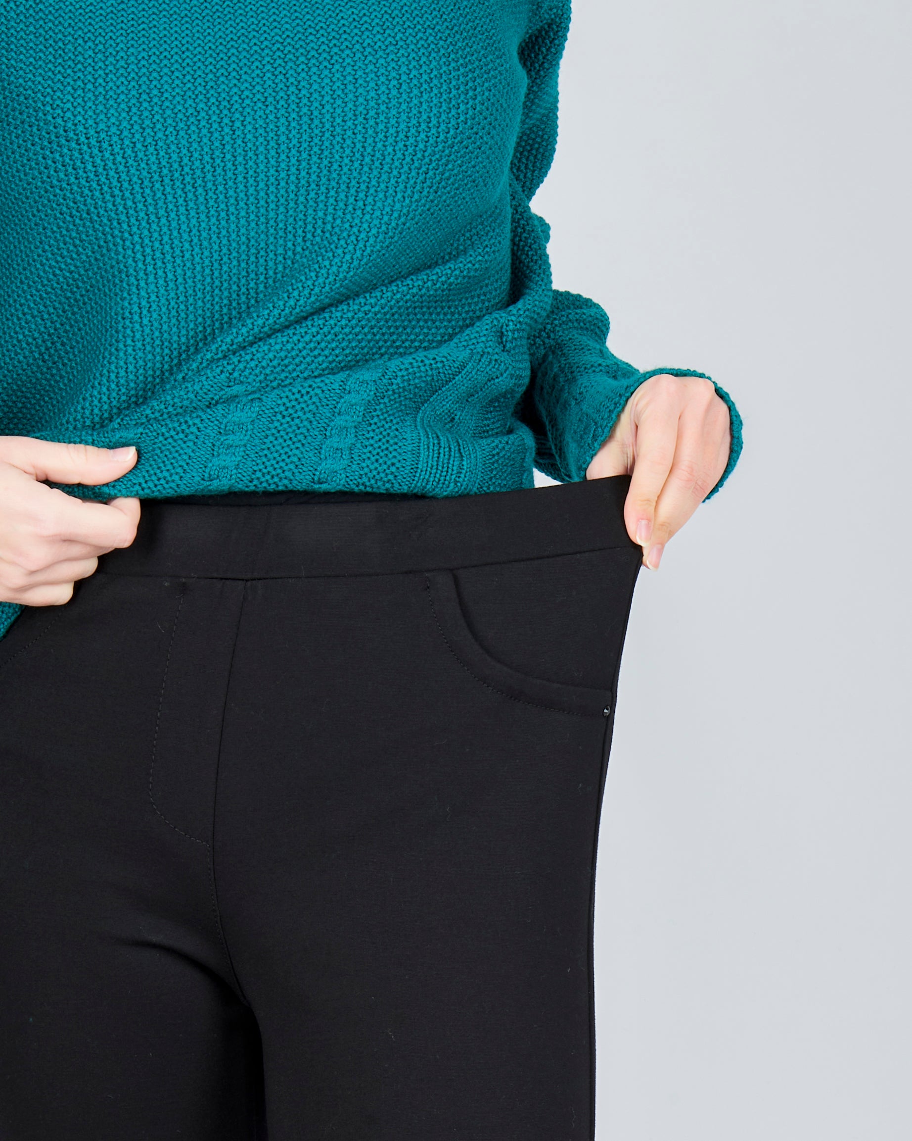 Pantalone punto Milano con elastico 15937