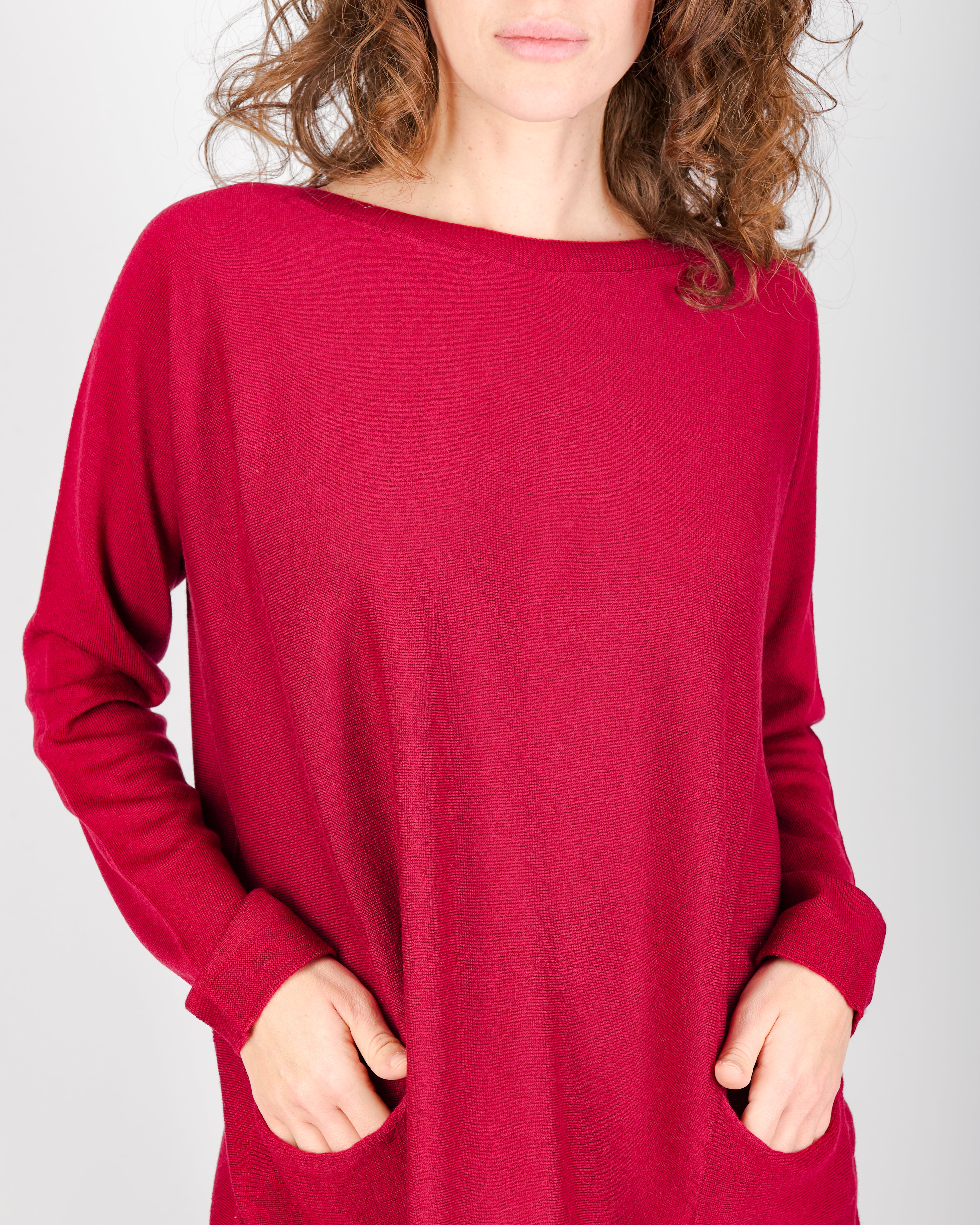 Maglia over tasche pura lana A10/ML