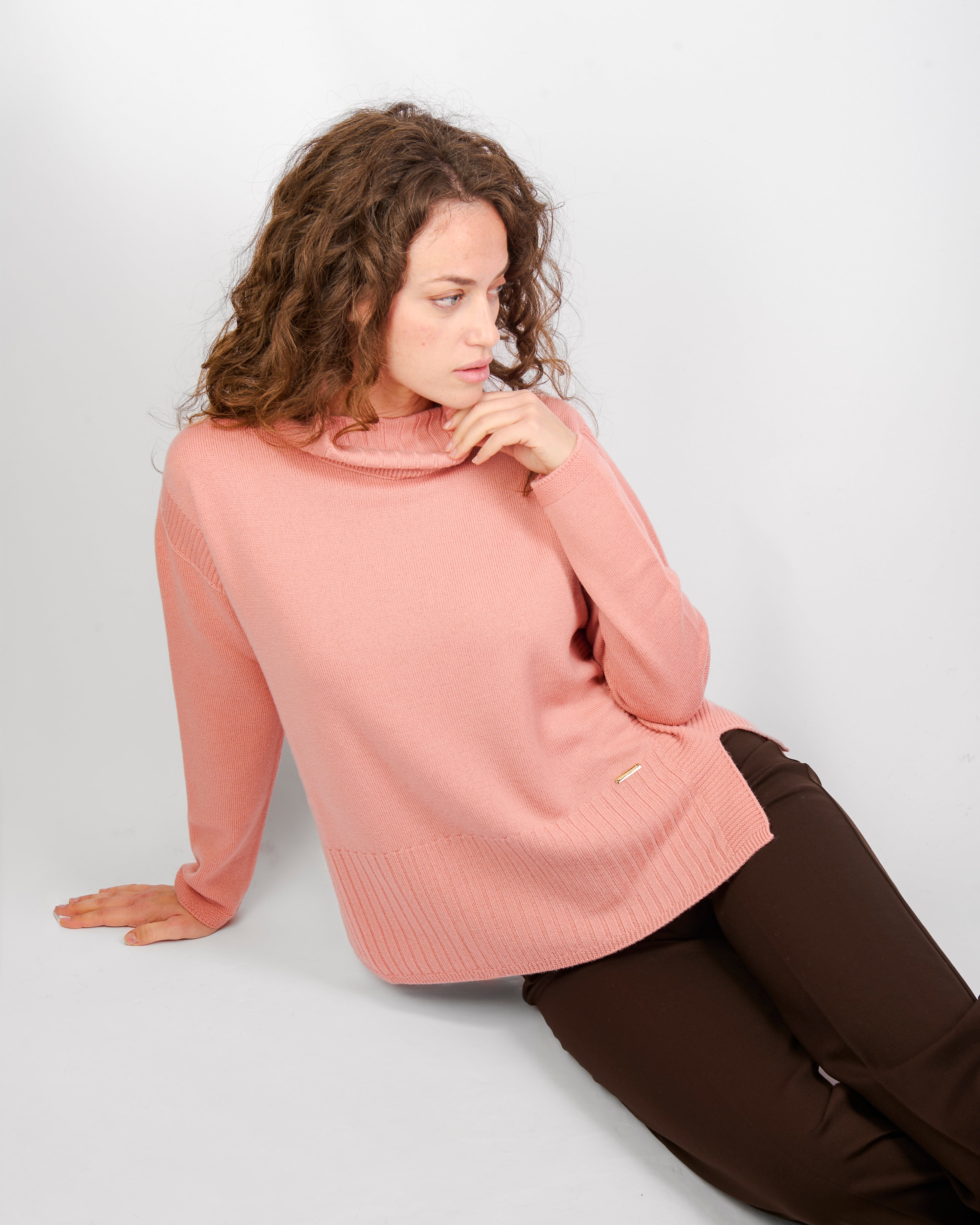 Maglia collo a ciambella pura lana Z9300