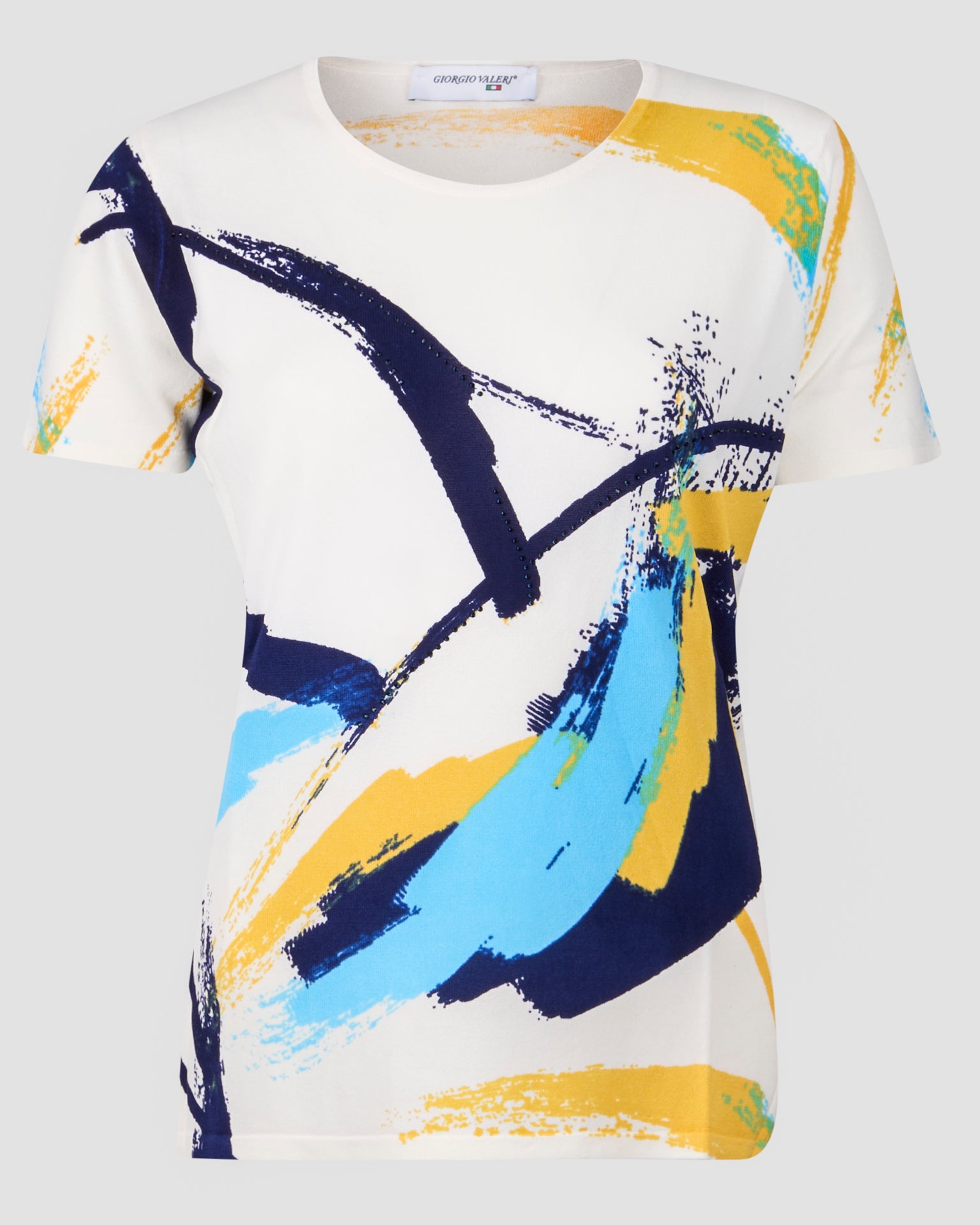 Maglia in viscosa fantasia M/M strass UF 47/A