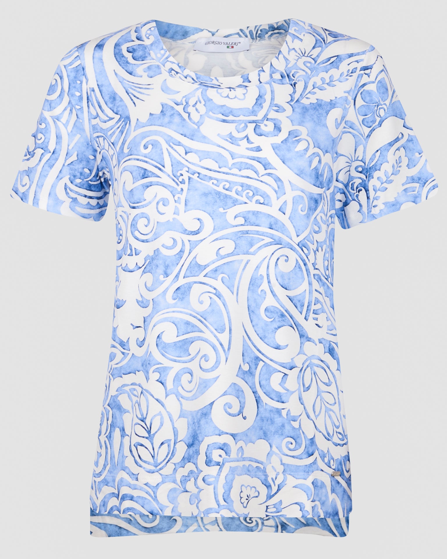 Maglia giro viscosa fantasia MM 92043