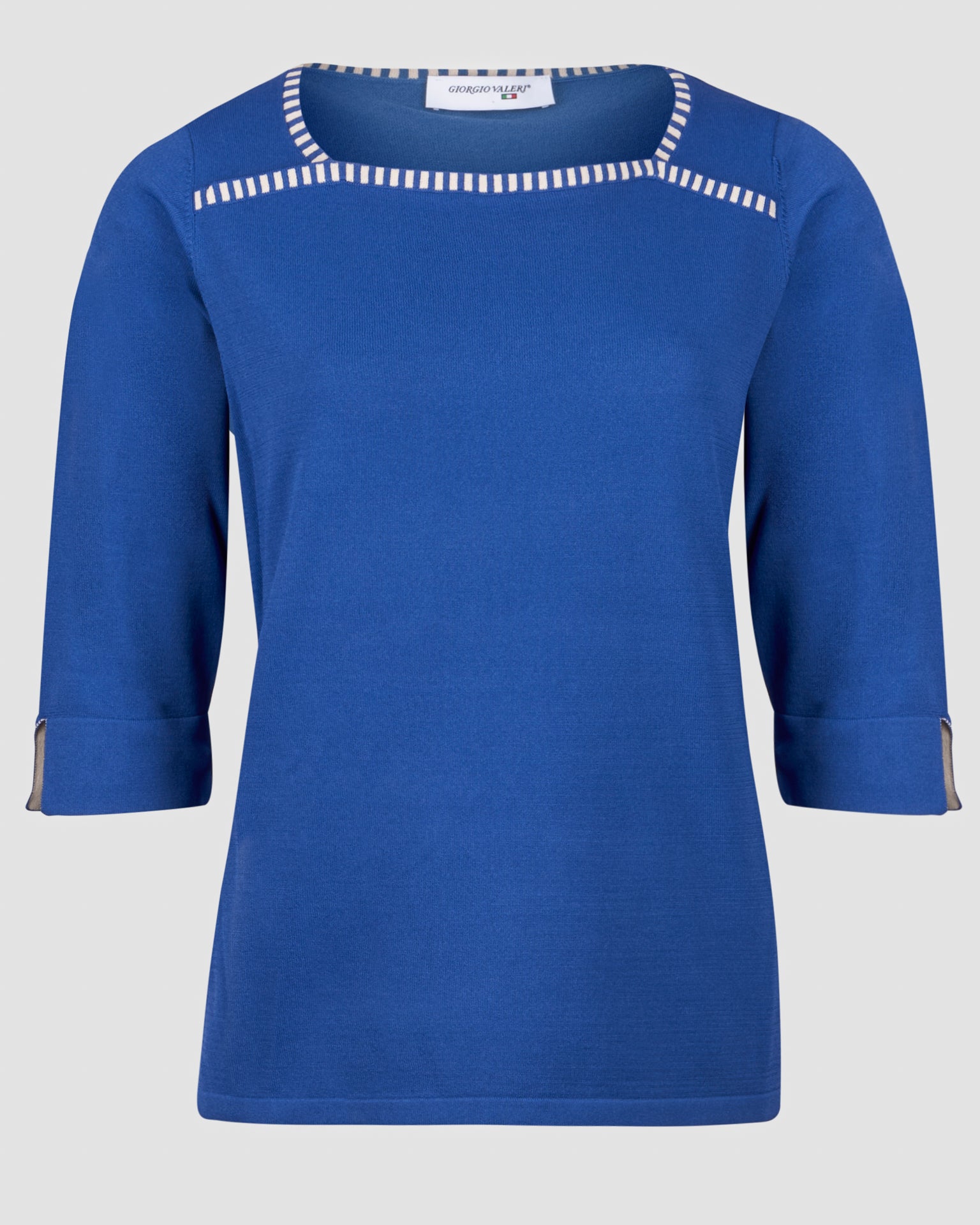Maglia in viscosa scollo quadro 7928