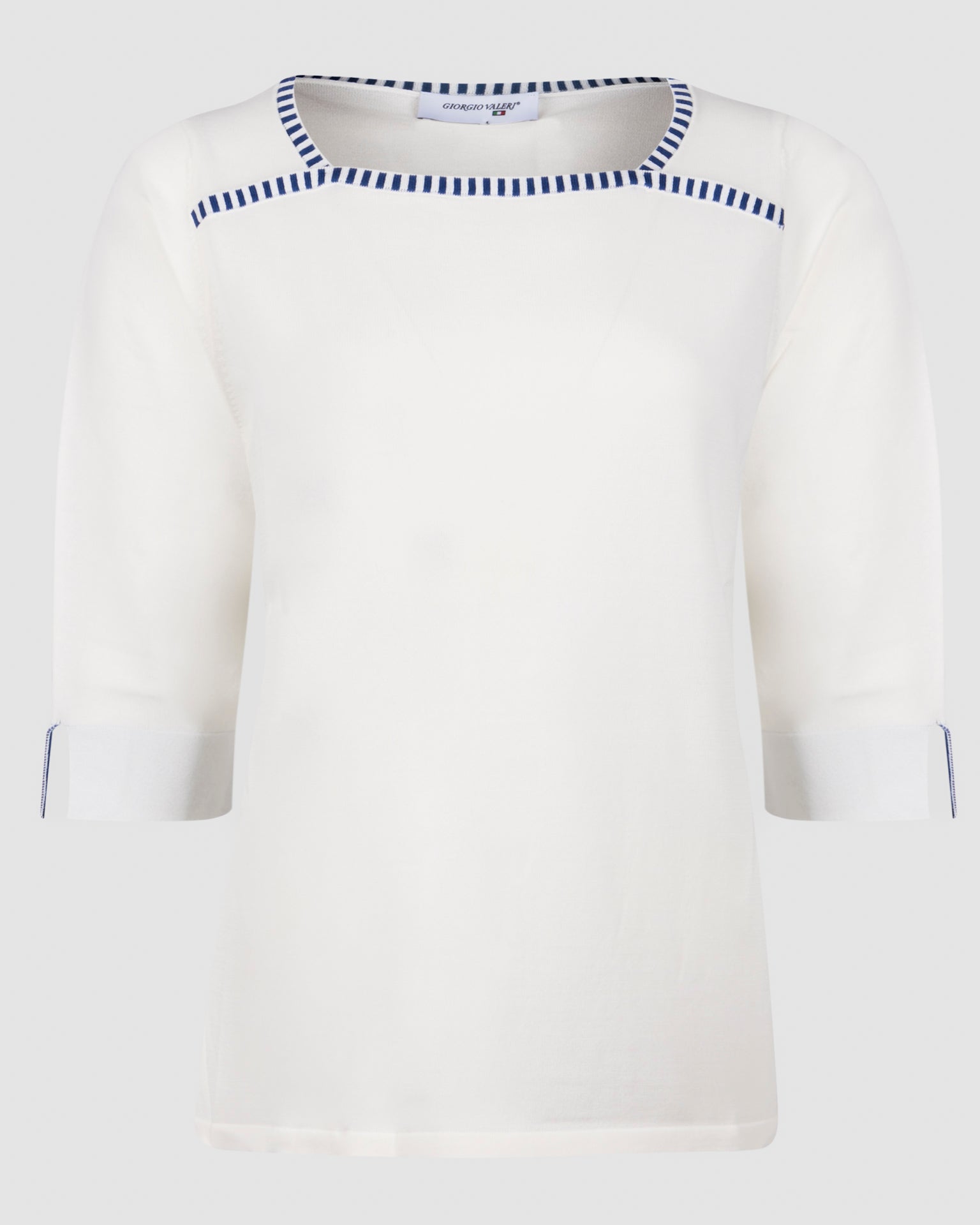 Maglia in viscosa scollo quadro 7928