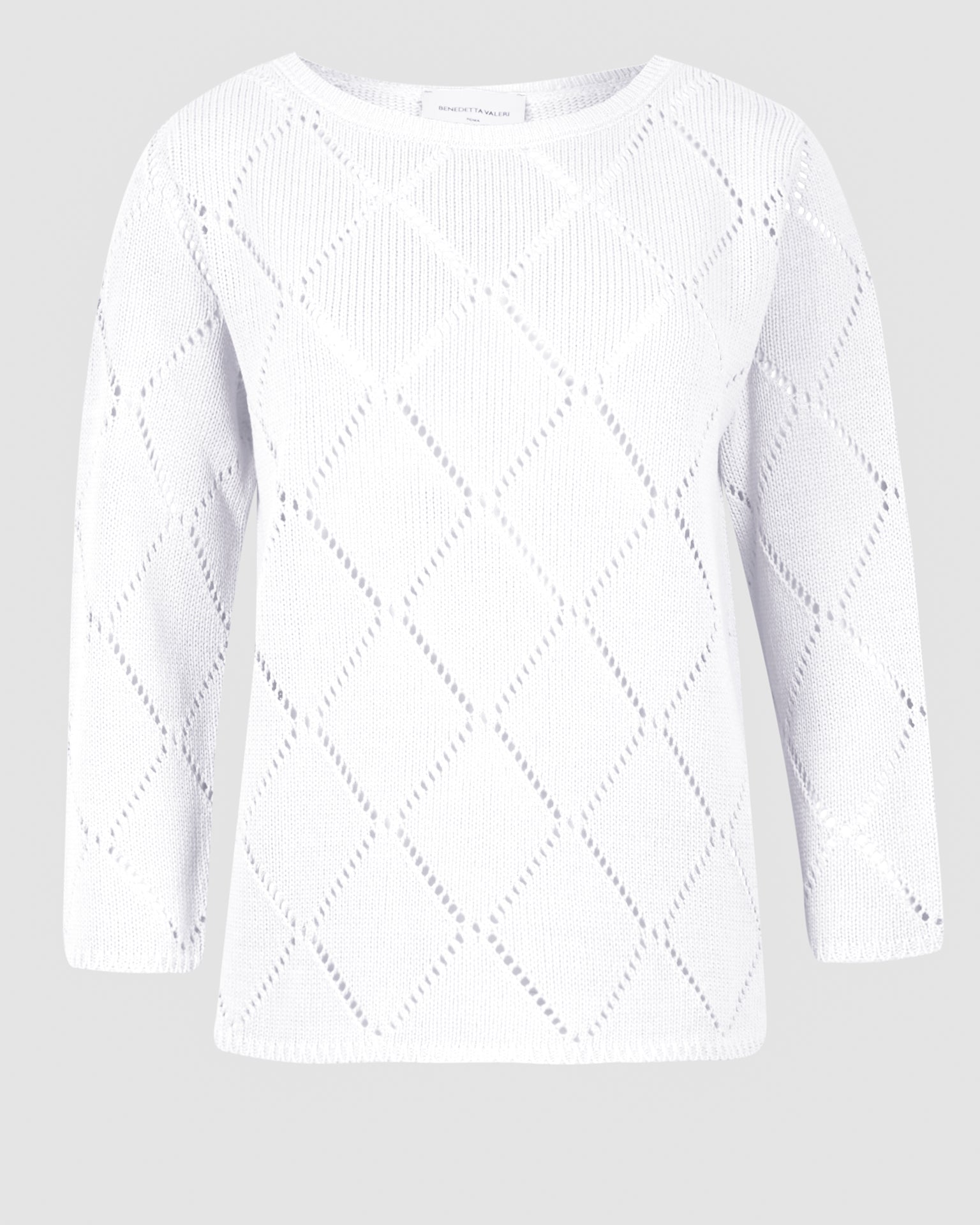 Girocollo cotone rombi traforati 1743