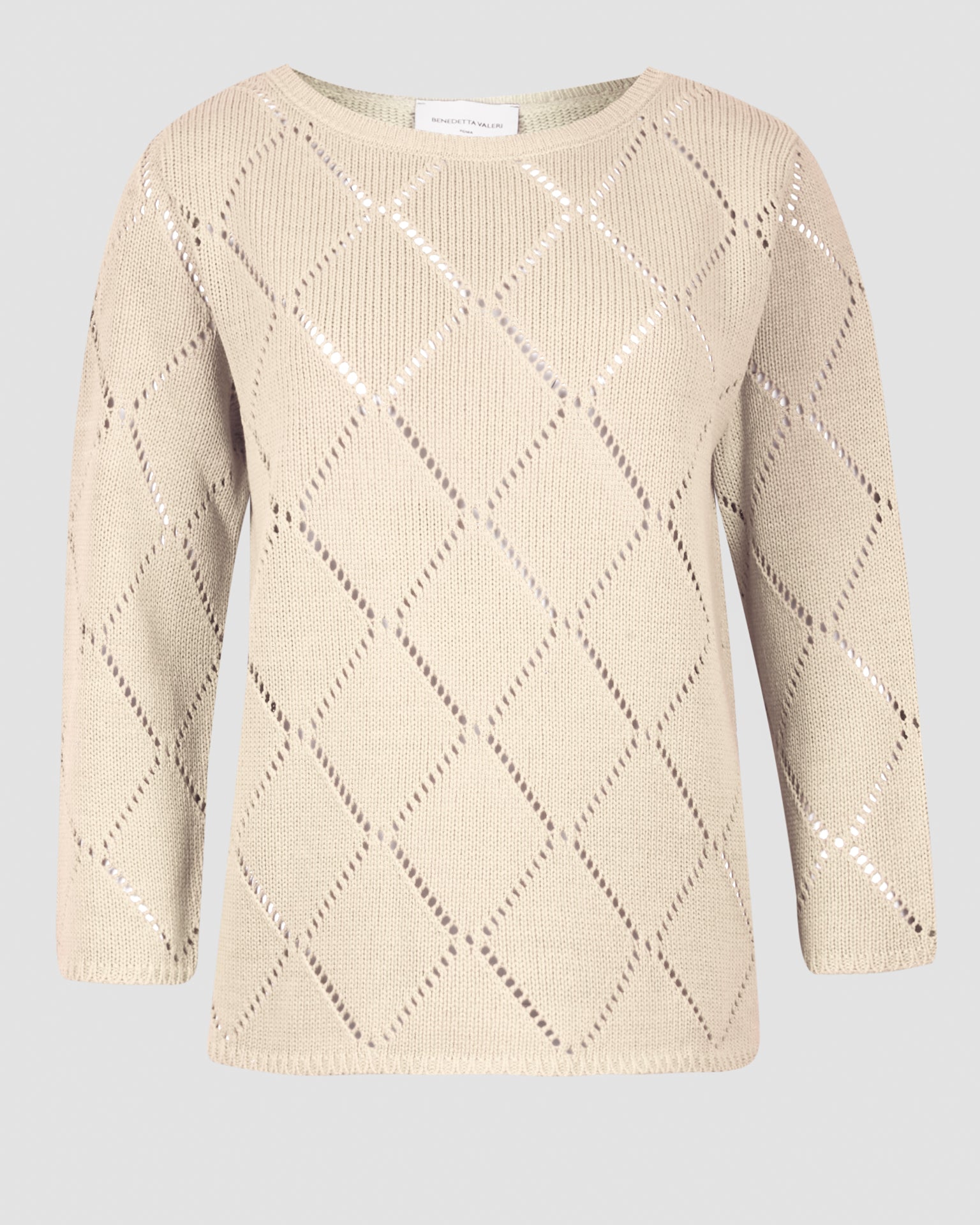 Girocollo cotone rombi traforati 1743